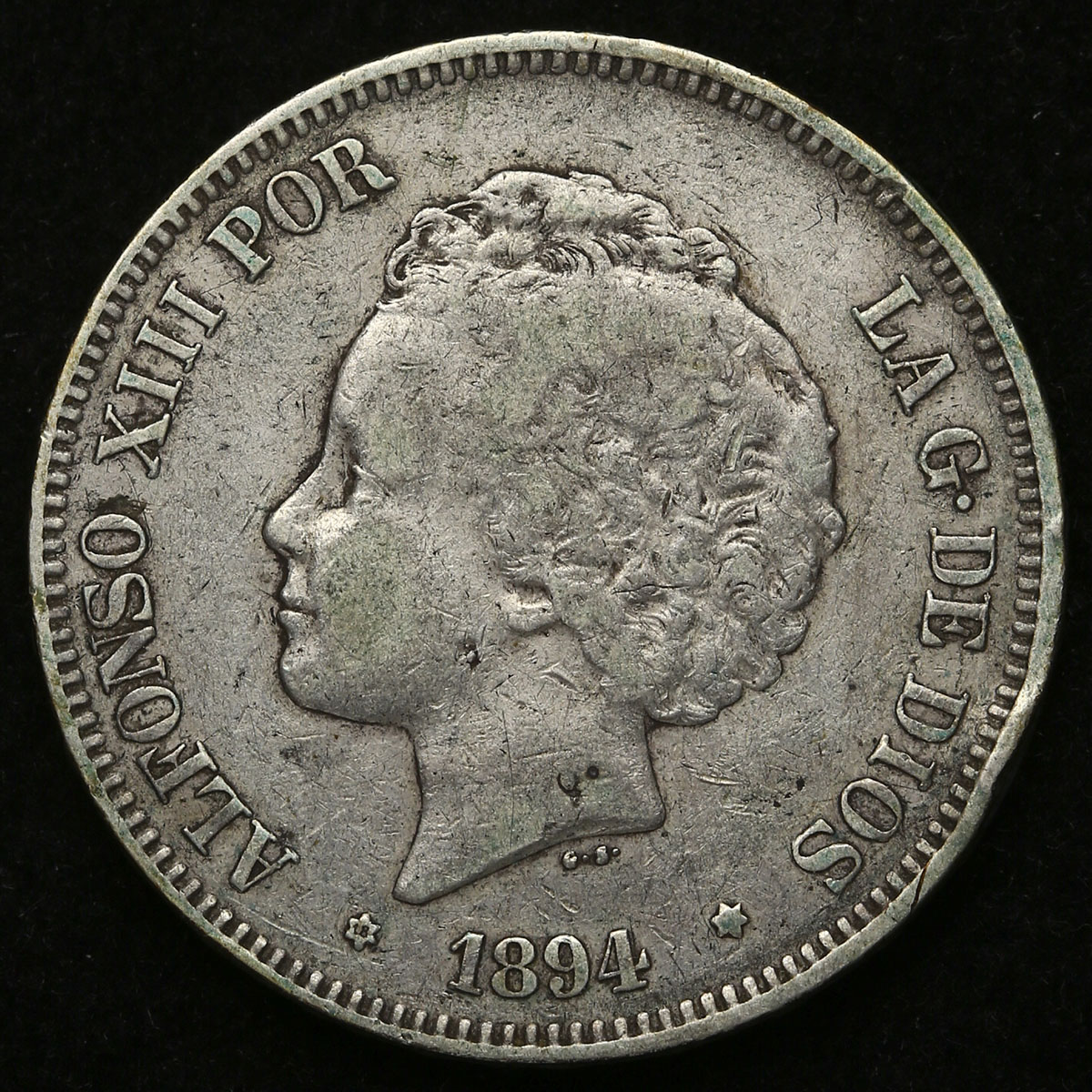 オークション Spain Alfonso Xiii アルフォンソ13世 16 1931 5pesetas 14