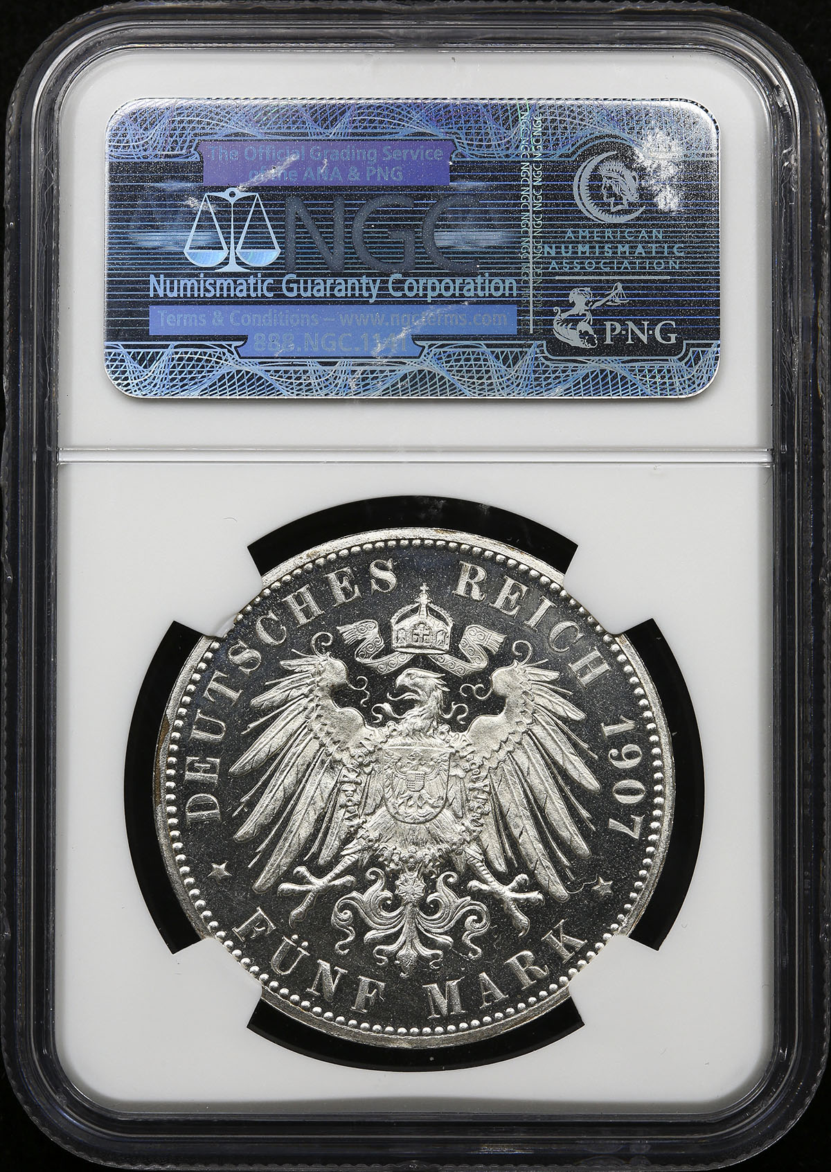 貨幣博物館 | GERMANY Hamburg ハンブルグ 5Mark 1907J Proof FDC