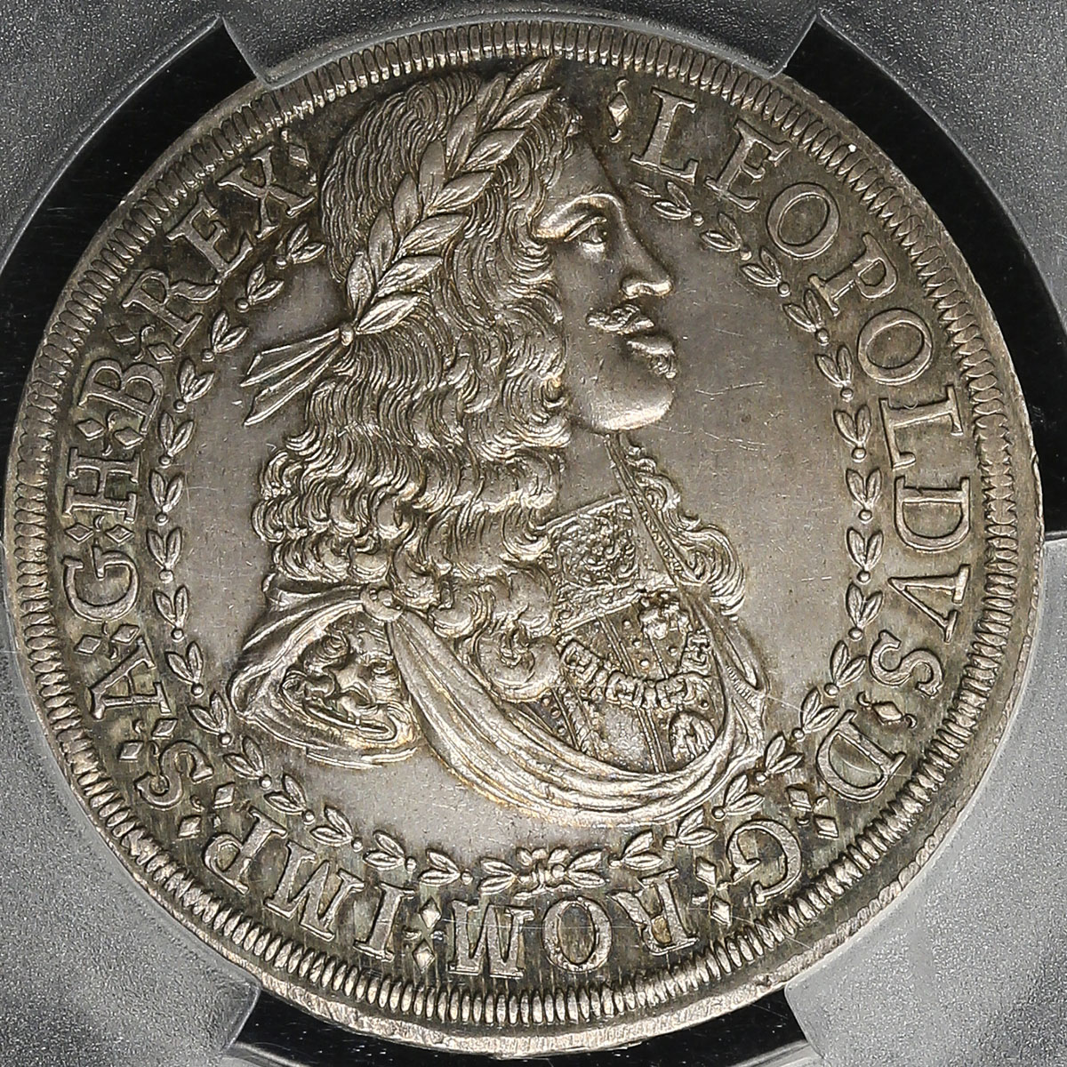 貨幣博物館 | HOUSE OF HABSBURG ハプスブルク家のコイン Leopold I レオポルト1世(1657~1705) 2Taler  ND(1670) トーン AU~UNC