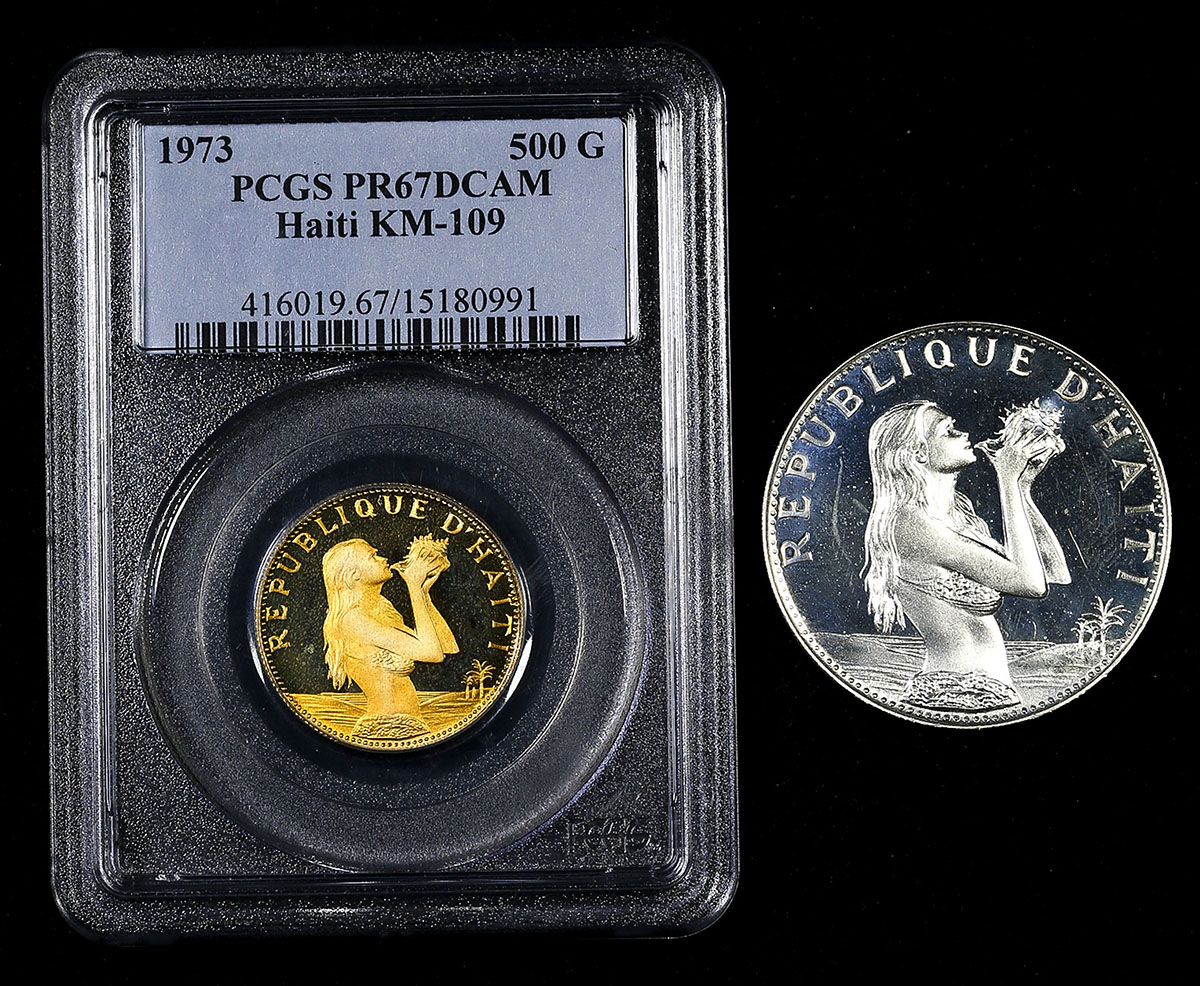 2024新品値下げハイチ 1973年 500 Gourdes 金貨 子を抱く母 NGC PF69 ULTRA CAMEO 銀貨でない カードOK モダンコイン投資 金製