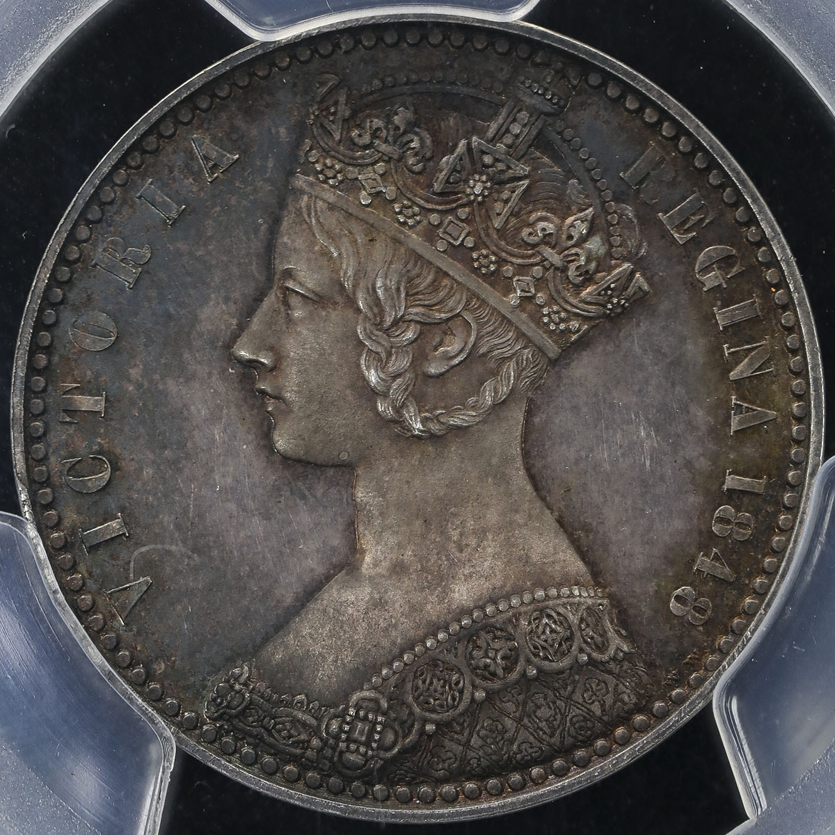 貨幣博物館 | GREAT BRITAIN Victoria ヴィクトリア(1837~1901) Pattern Florin 1848 トーン  UNC+