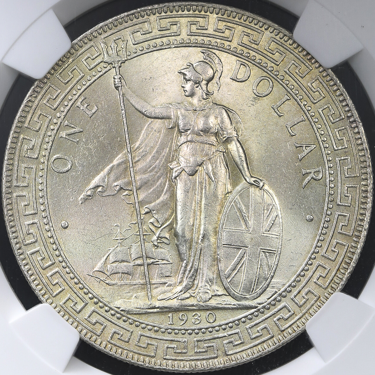 PCGS イギリス貿易銀 Dollar 1929年 UNC(未使用)