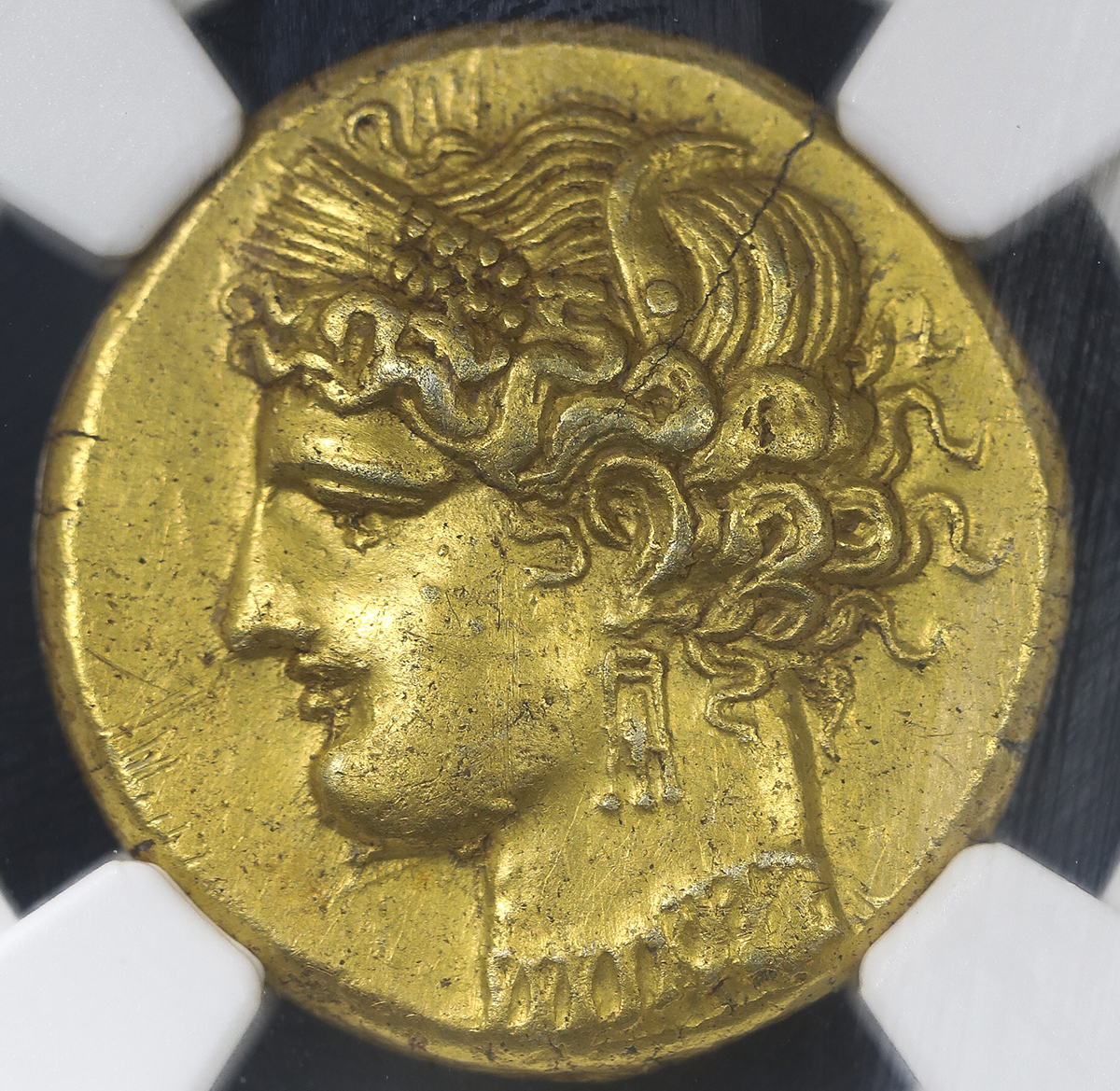 貨幣博物館 | ZEUGITANA,Carthage ゾイジターナ・カルタゴ EL Trihemishekel 第一次ポエニ戦争時 264~241BC  EF