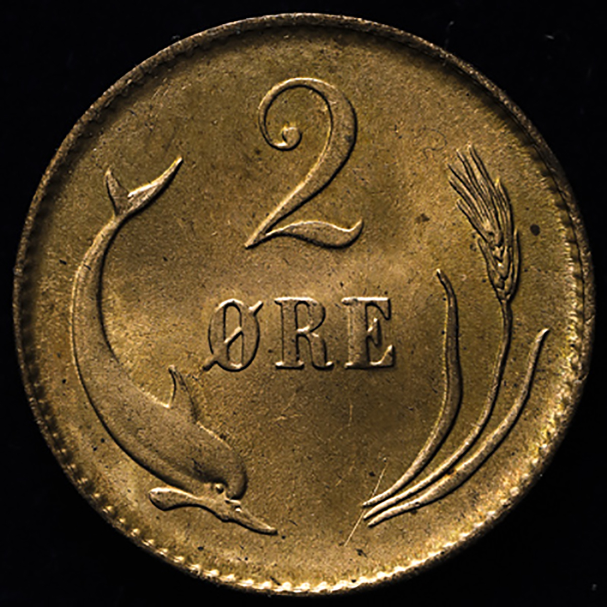 貨幣博物館 | DENMARK デンマーク 2Ore 1874 AU~UNC