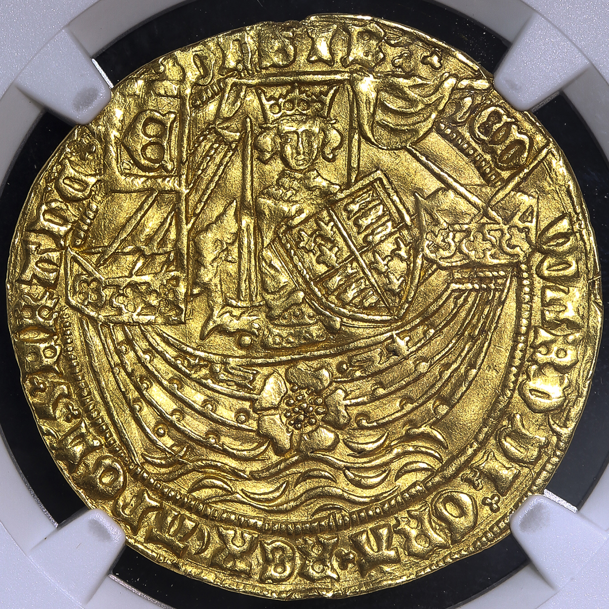 Coin Museum Great Britain Edward Iv エドワード4世 1461 85 Ryal Rose Noble Nd 1461 70 12時にマウント除去あり Ef