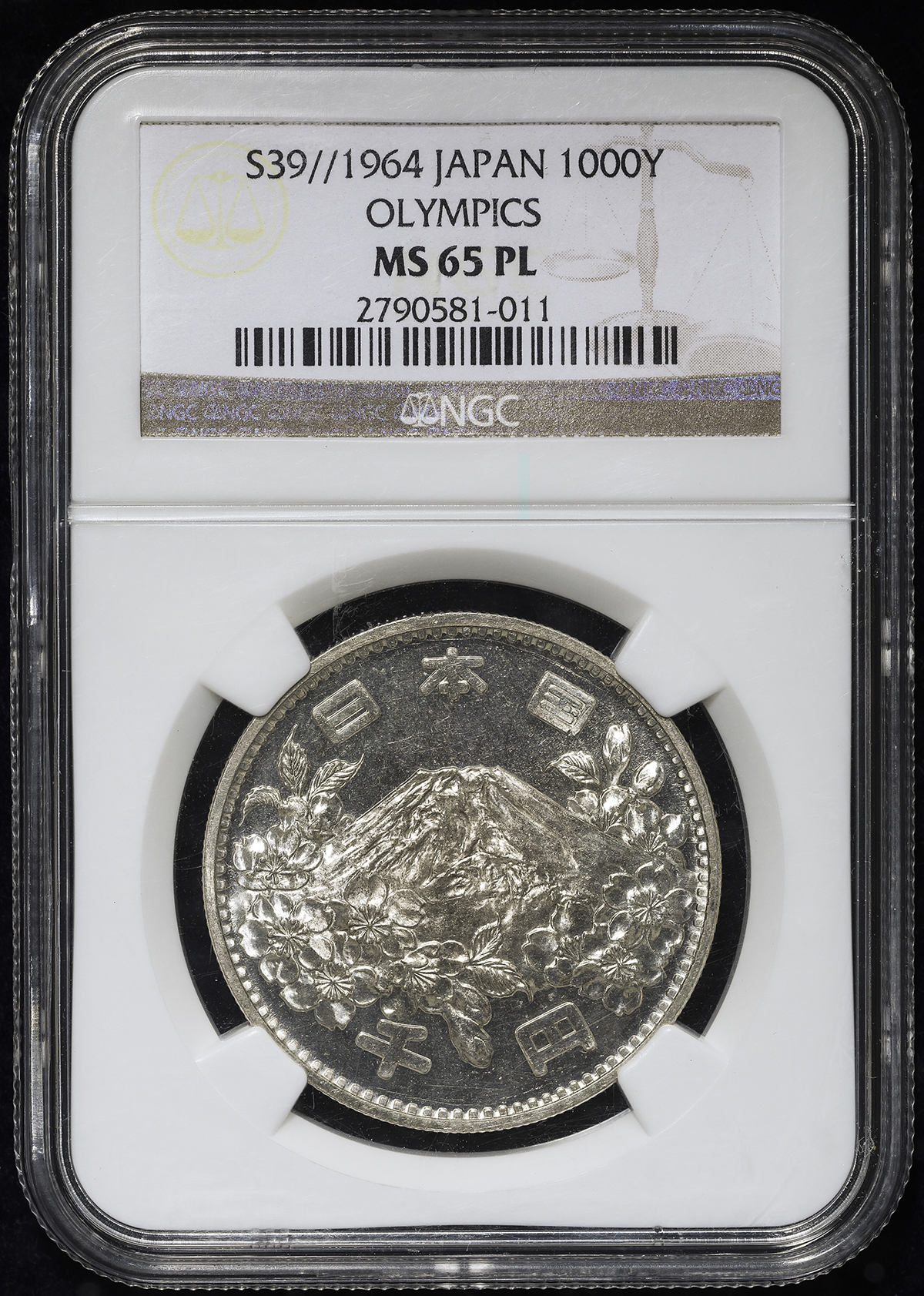 auction,NGC-MS65PL日本 東京オリンピック記念千円銀貨 Tokyo Olympic 1000Yen Silver  昭和39年(1964) プルーフライク UNC~FDC