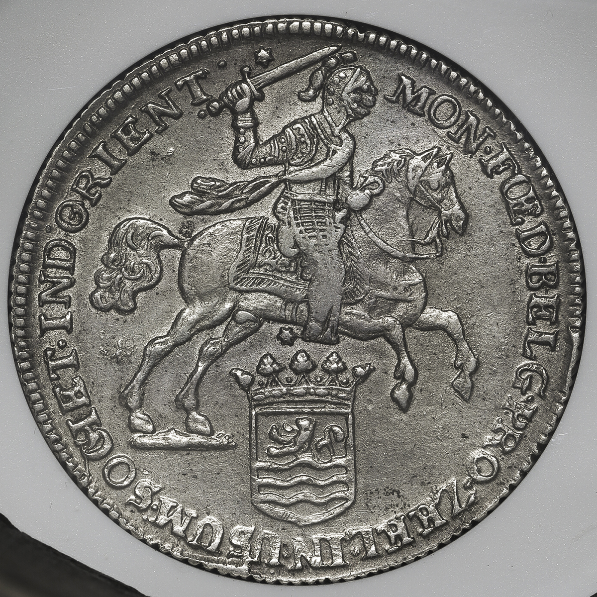 auction,NGC-AU Details“Edge damage“ NETHERLAND EAST INDIES Zeeland オランダ領東インド・ゼーラント  Ducaton 1741 縁傷あり EF