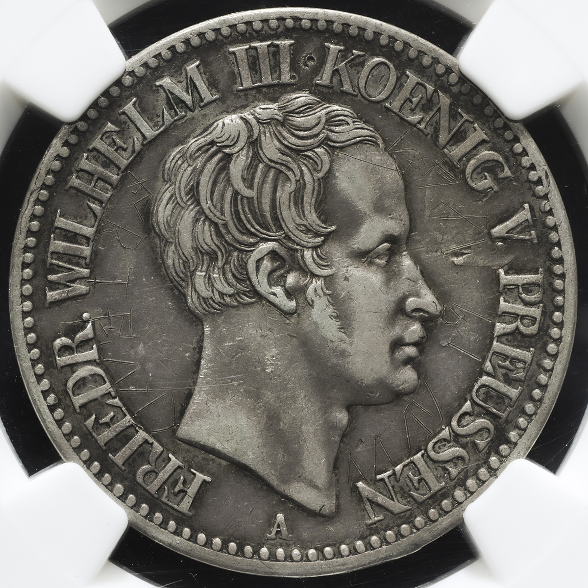 貨幣博物館 Germany Prussia プロイセン Taler 18a イニシャルスクラッチ Vf