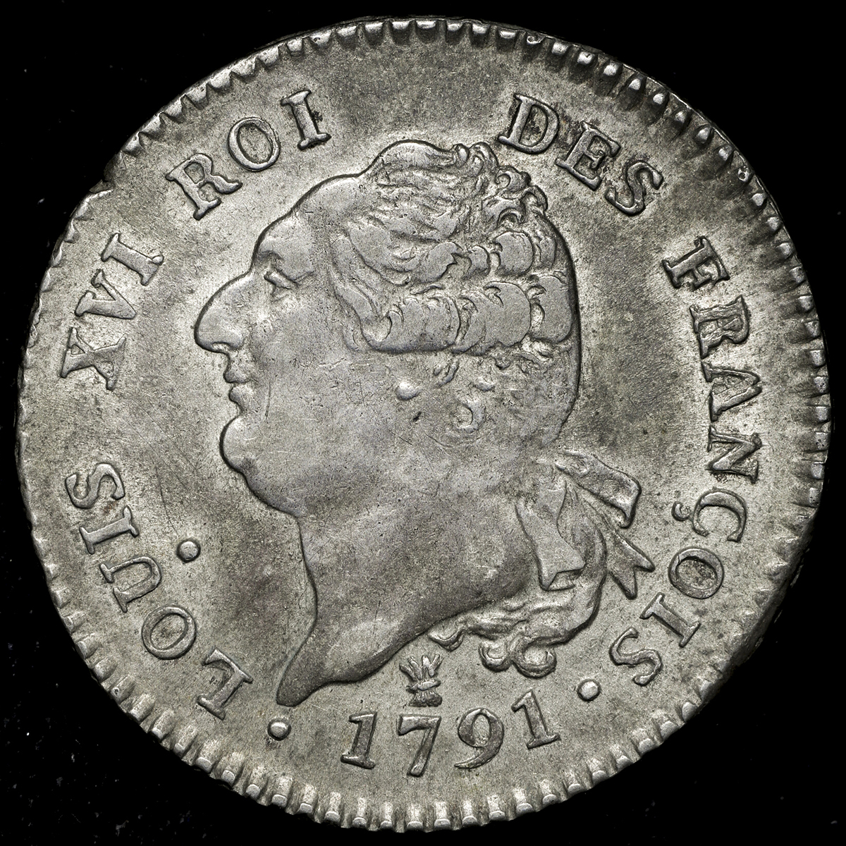 auction,FRANCE Louis XVI ルイ16世(1774~92) 30Sol 1791I返品不可 要 