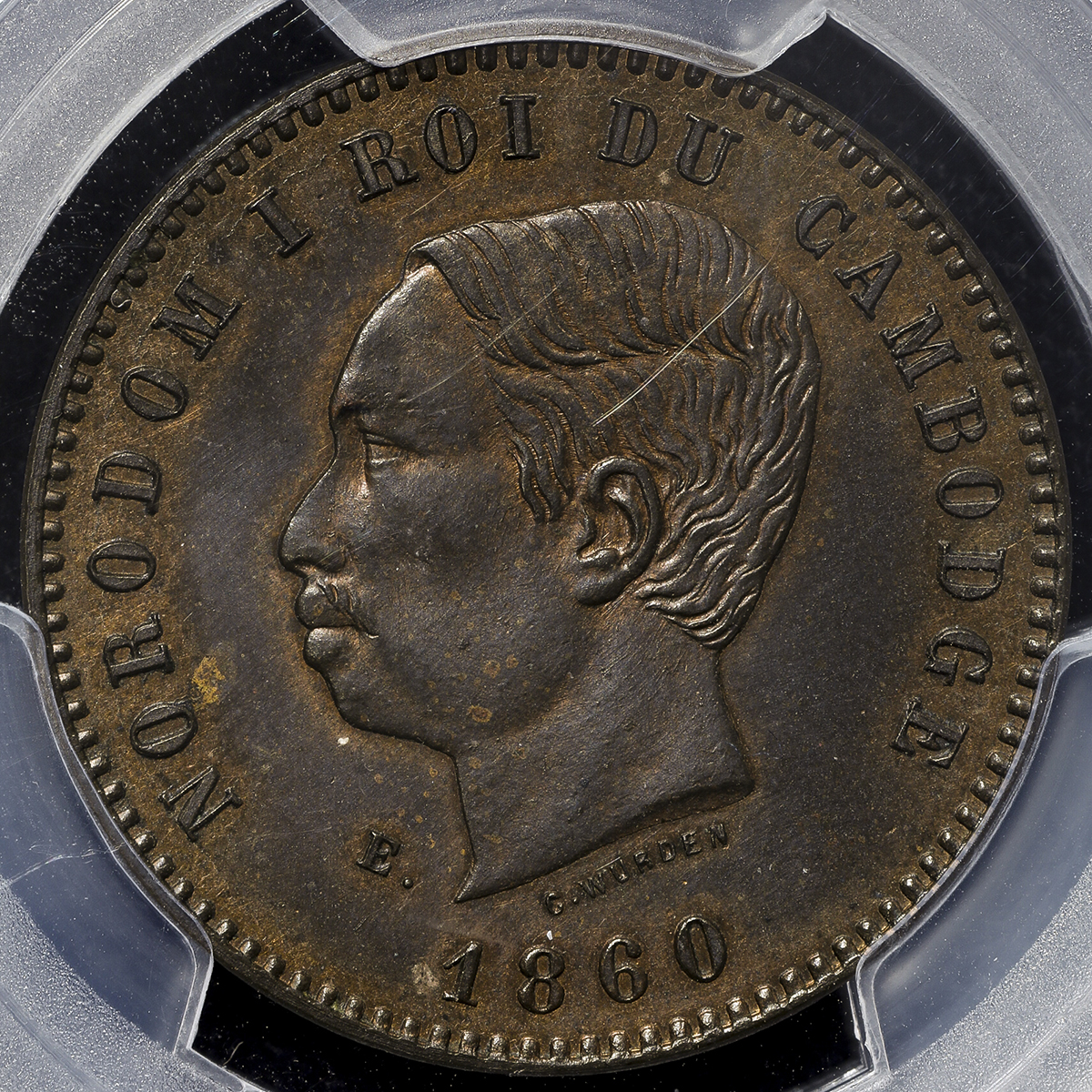 外国貨幣 貨幣博物館 | CAMBODIA カンボジア Essai 10Centimes 1860 見本打ち UNC+