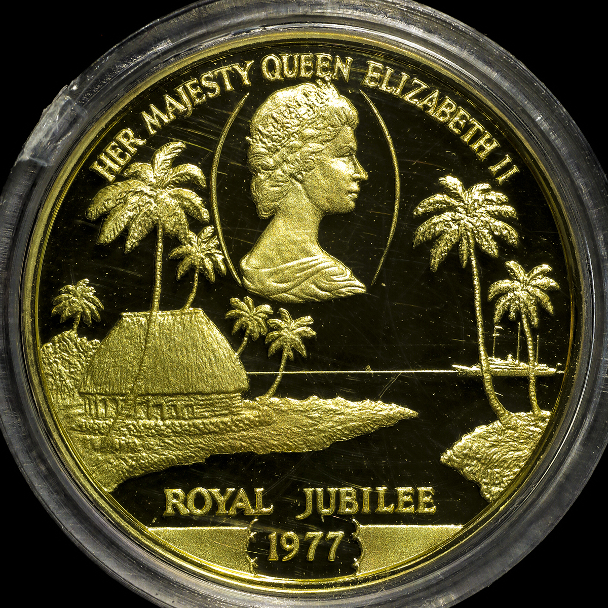 限时竞拍 Western Samoa 西サモア100tala 1977 オリジナルケース付きwith Original Case