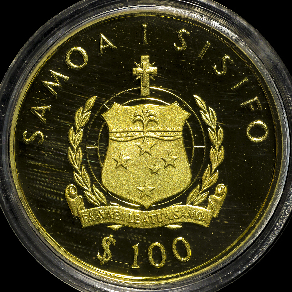 貨幣博物館 | WESTERN SAMOA 西サモア 100Tala 1977 Proof