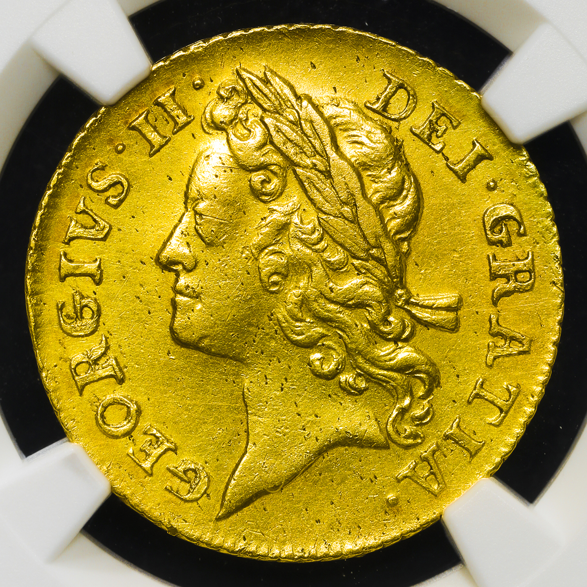 钱币博物馆 Great Britain George Ii ジョージ2世 1727 60 Guinea 1738 洗浄 Ef