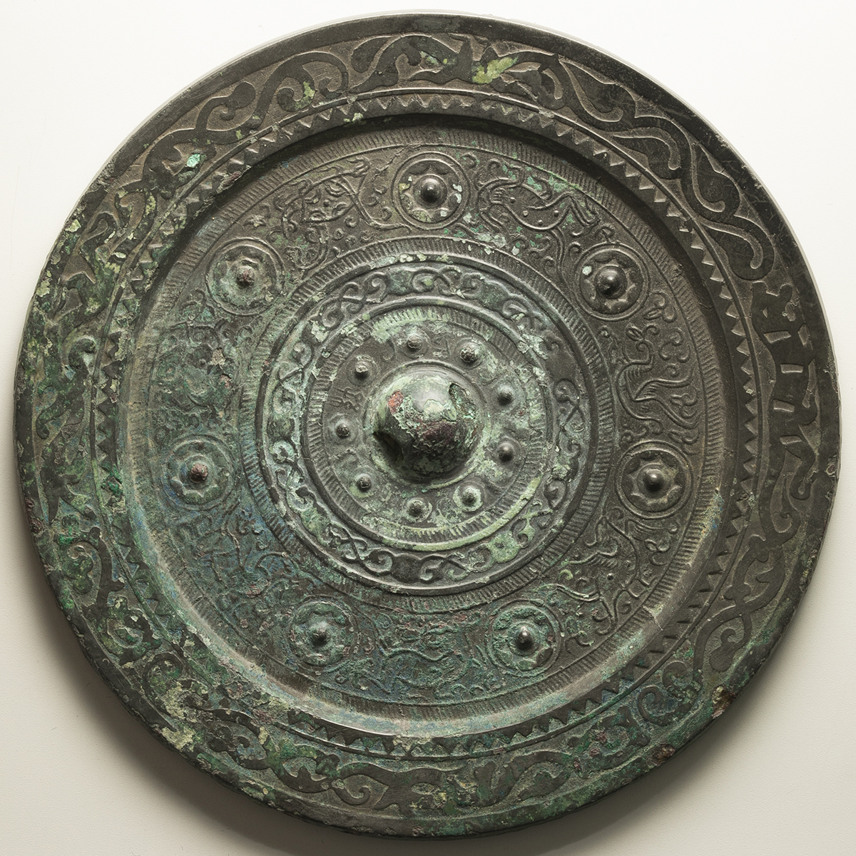 貨幣博物館 | Ornaments 置物 銅鏡 七乳七禽鏡 上品