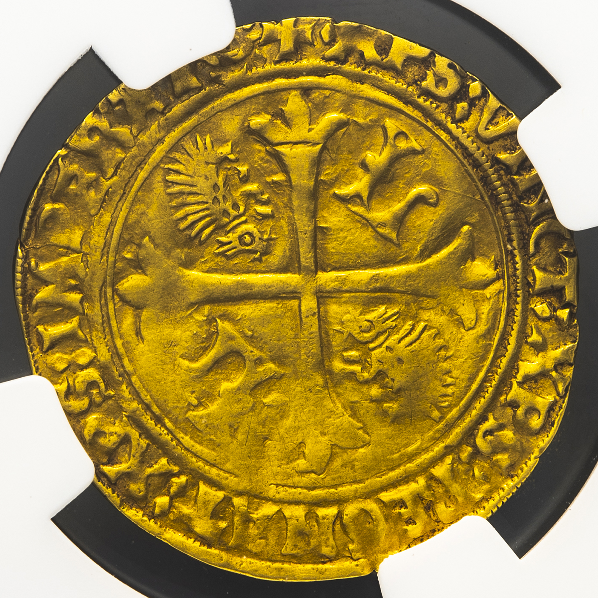 オークション France Louis Xii ルイ12世 1498 1515 Ecu D Or Au Pocepic Nd 1498 1515 Ngc Xf45