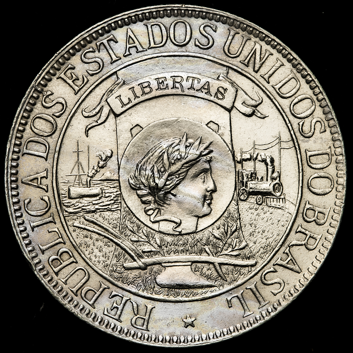 貨幣博物館 | BRAZIL ブラジル 400,1000,2000,4000Reis 1900 4000Reis