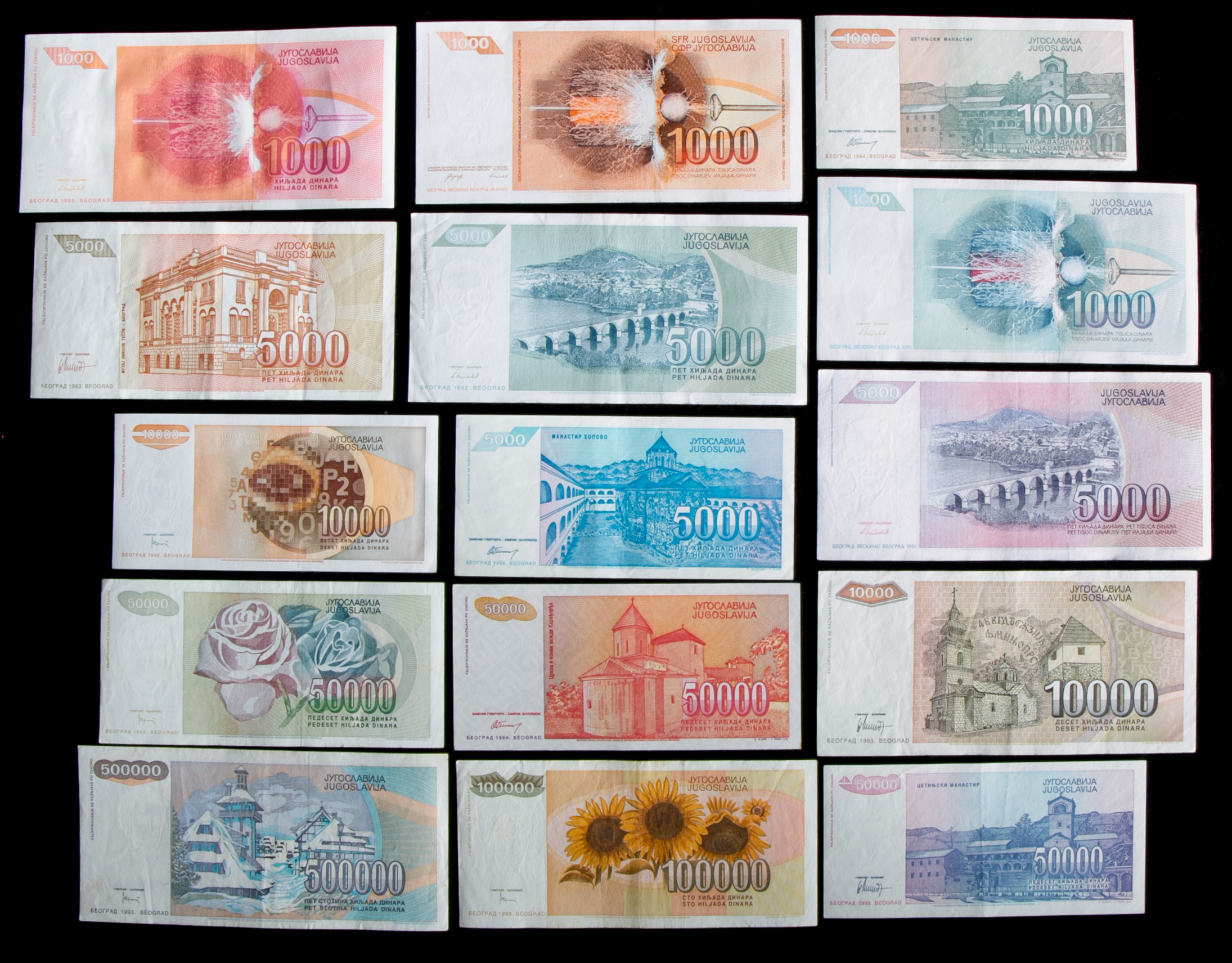 貨幣博物館 | YUGOSLAVIA ユーゴスラビア Lot of Inflational