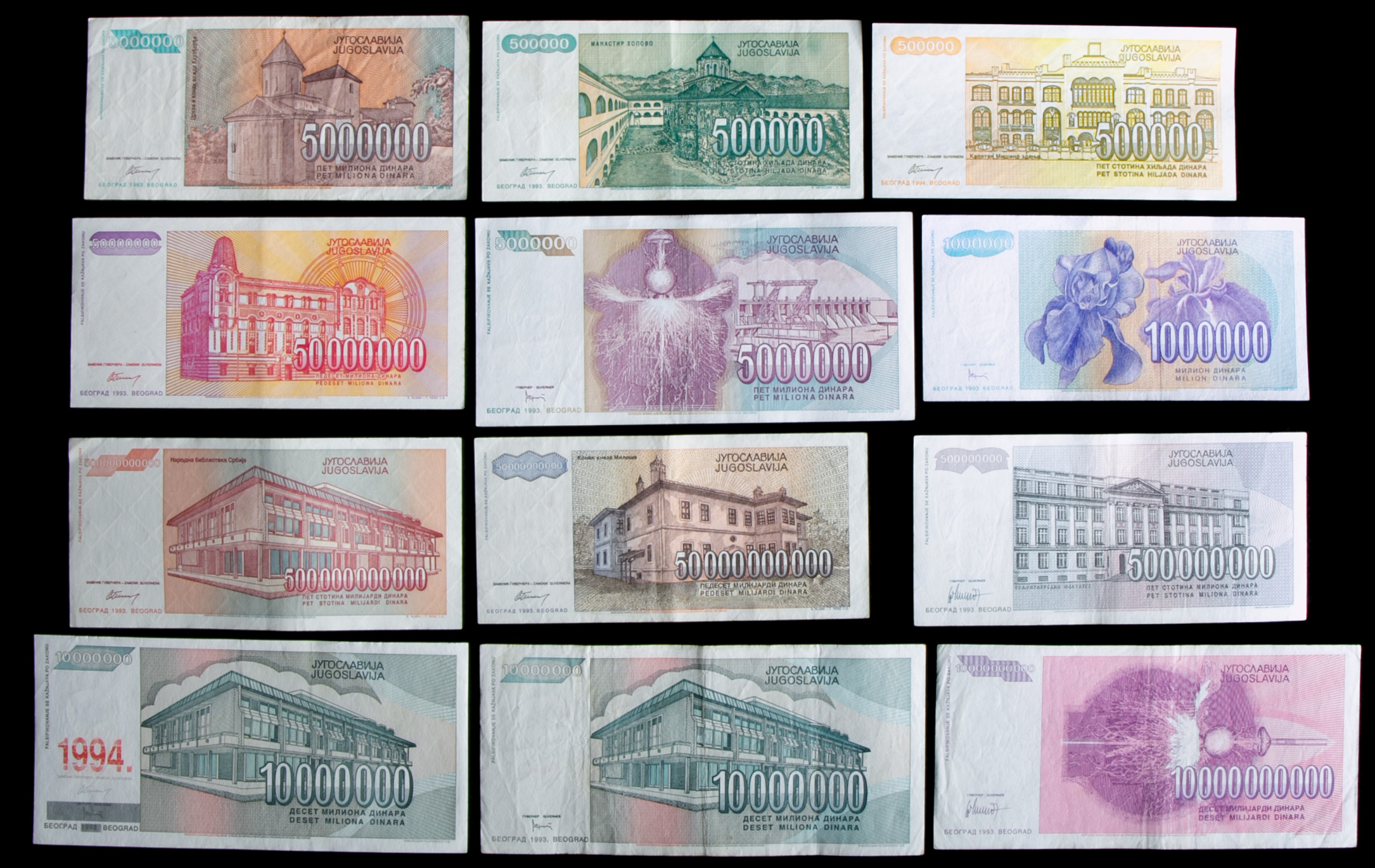 貨幣博物館 | YUGOSLAVIA ユーゴスラビア Lot of Inflational