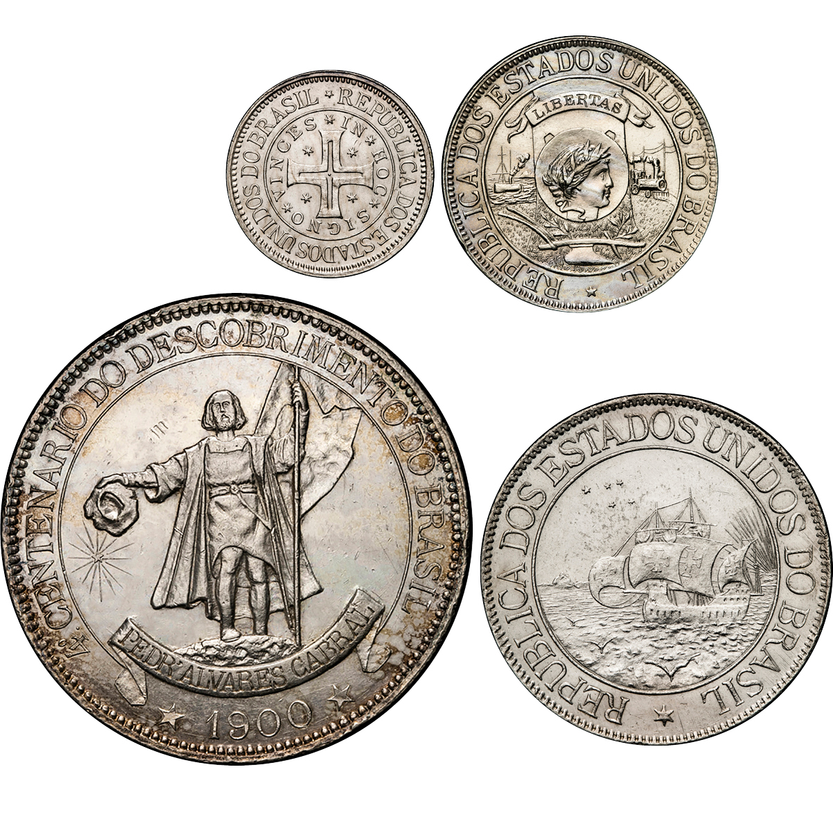 貨幣博物館 | BRAZIL ブラジル 400,1000,2000,4000Reis 1900 4000Reis