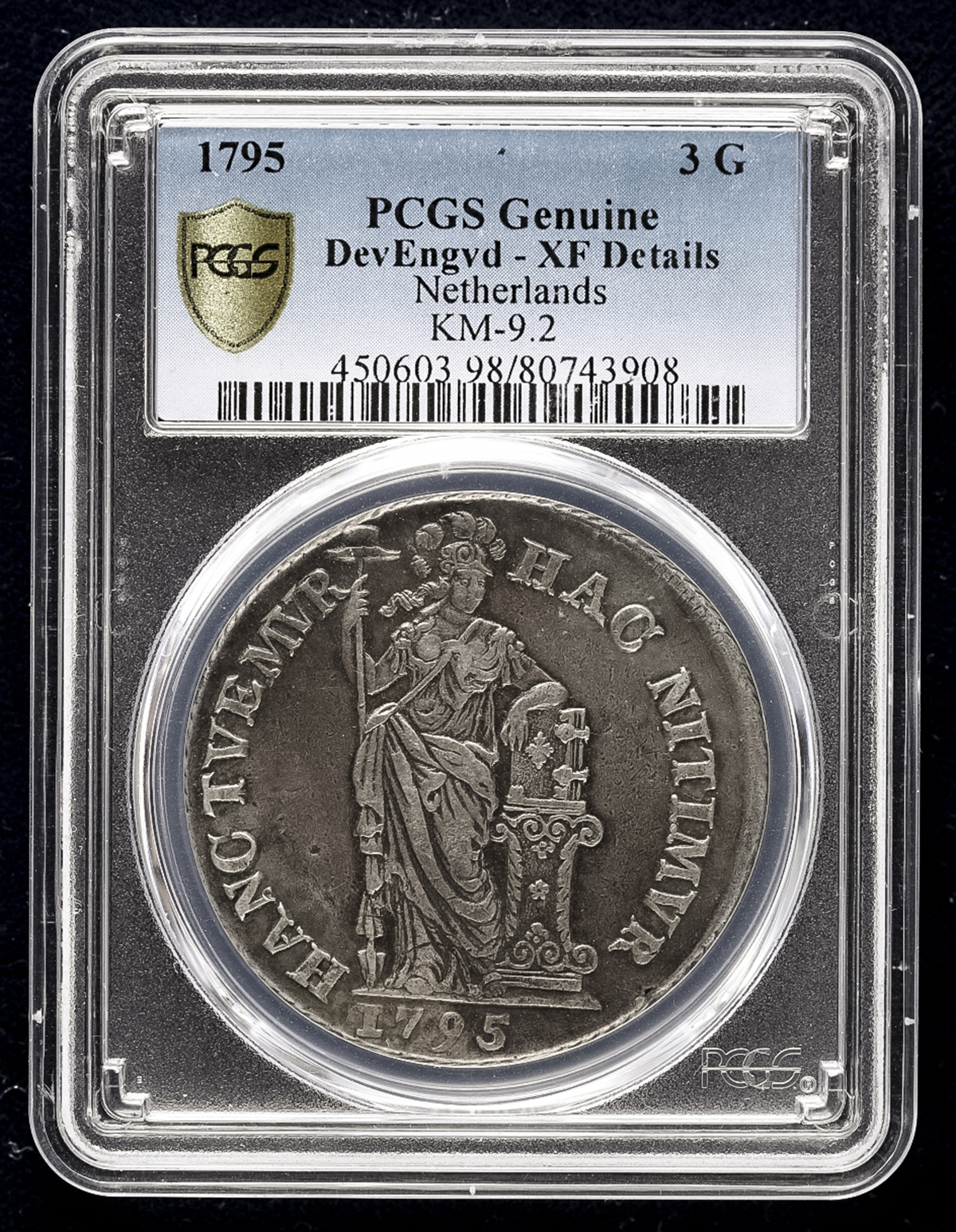 貨幣博物館 | NETHERLANDS Holland ホラント 3Gulden 1795 補刻あり VF