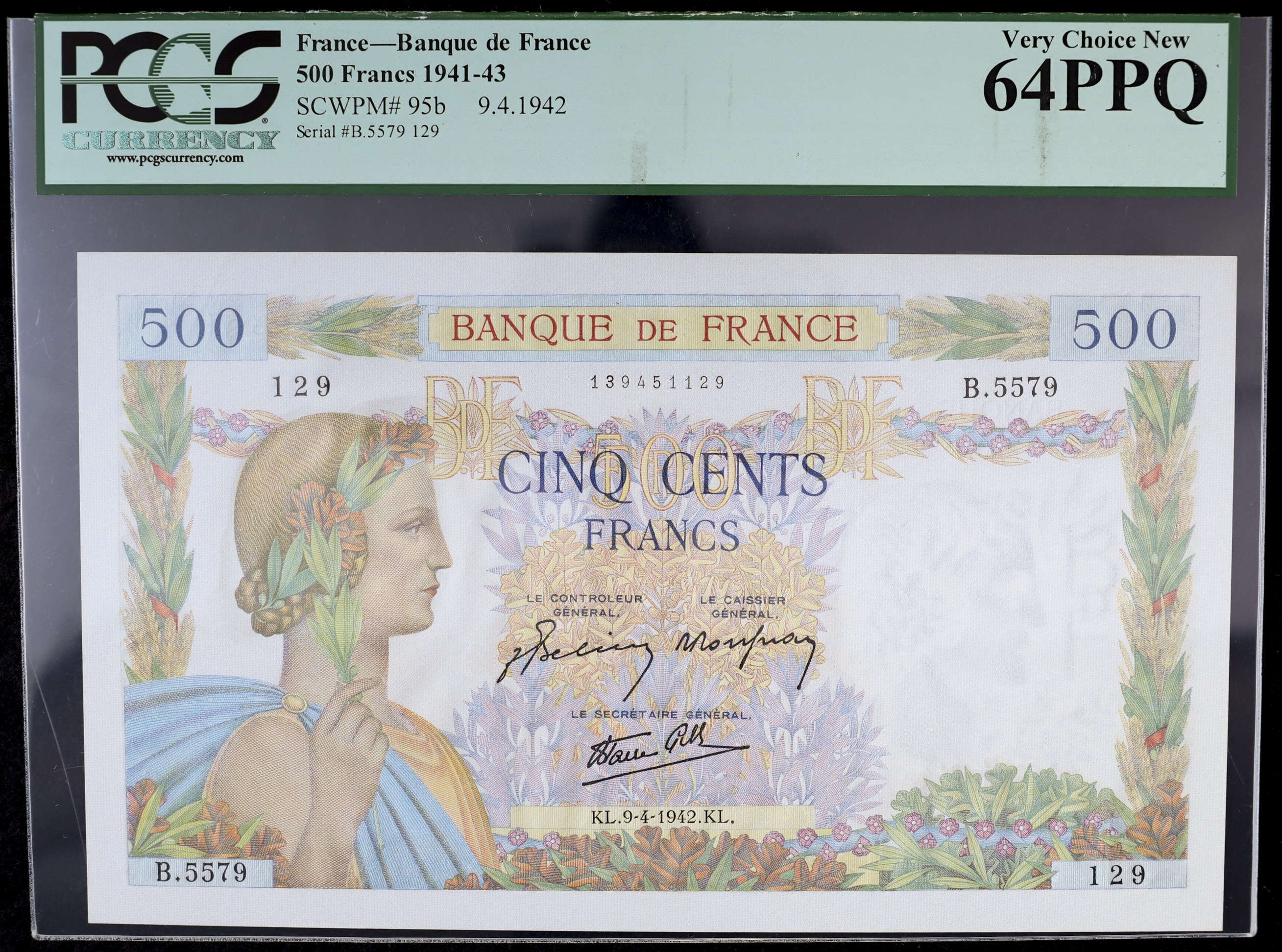 貨幣博物館 | FRANCE フランス 紙幣 Banknotes 500Francs