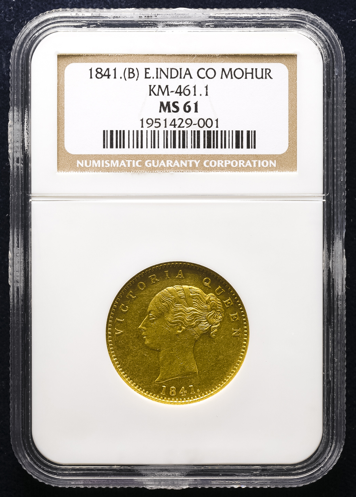 貨幣博物館 | INDIA British-India イギリス領インド Mohur 1841