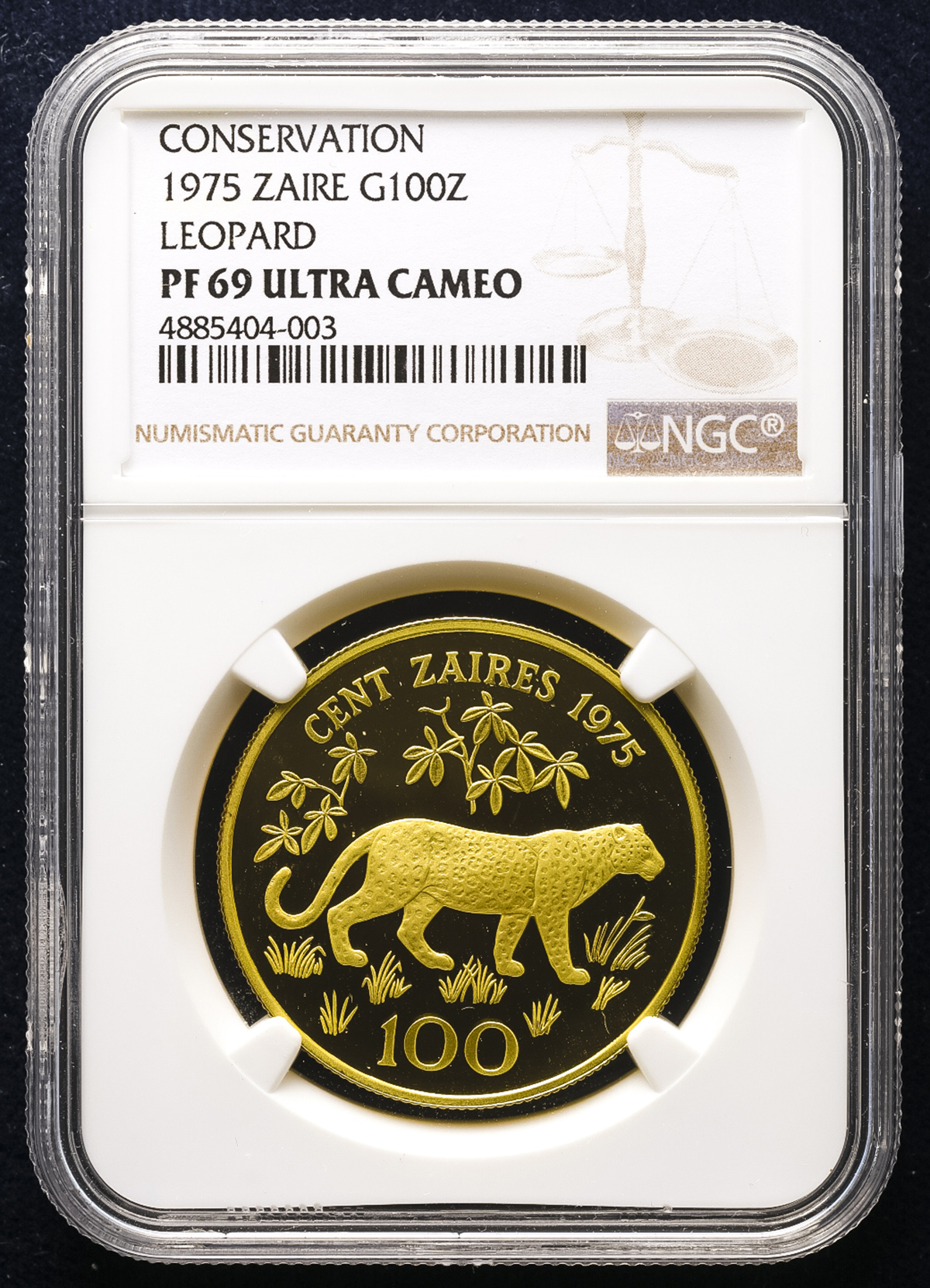 Coin Museum Zaire ザイール 100zaires 1975 Proof