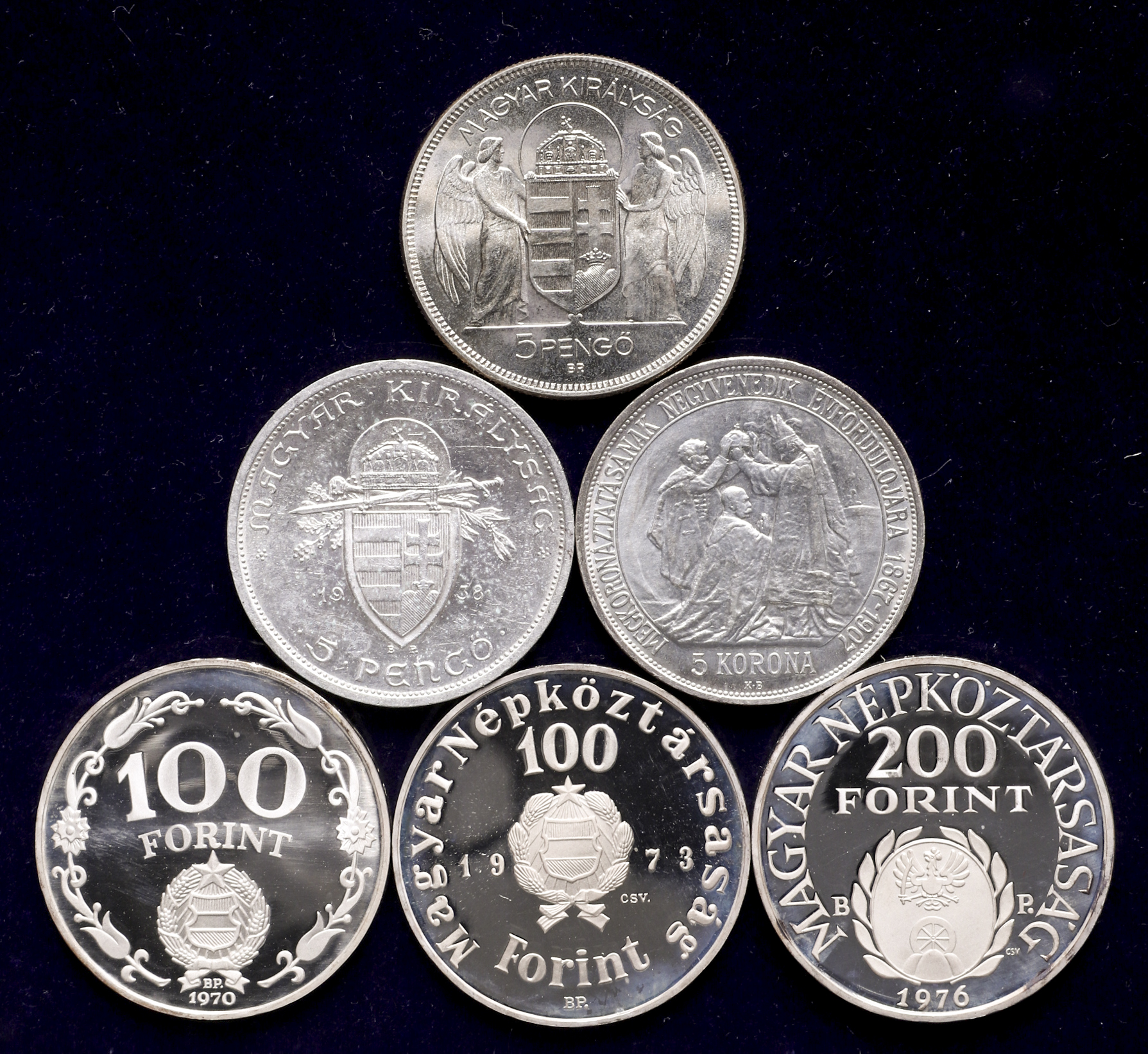 超希少！　ハンガリー記念銀貨3枚セット　1976年発行 貨幣博物館 | HUNGARY ハンガリー Lot of Silver Coins 銀貨各種 AU