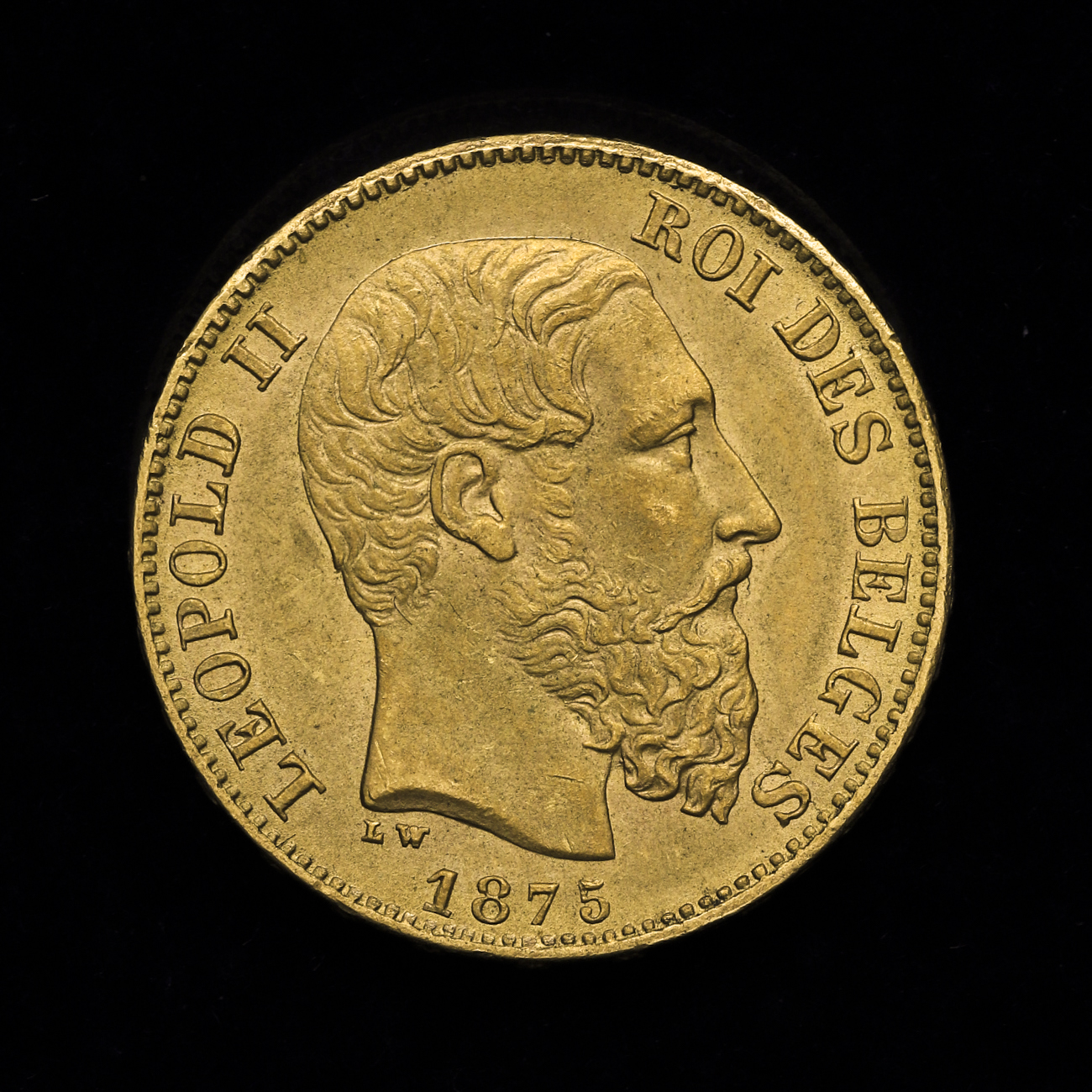 貨幣博物館 Belgium Kingdom ベルギー王国 francs 1875 Fr 412 Km 37 レオポルド2世