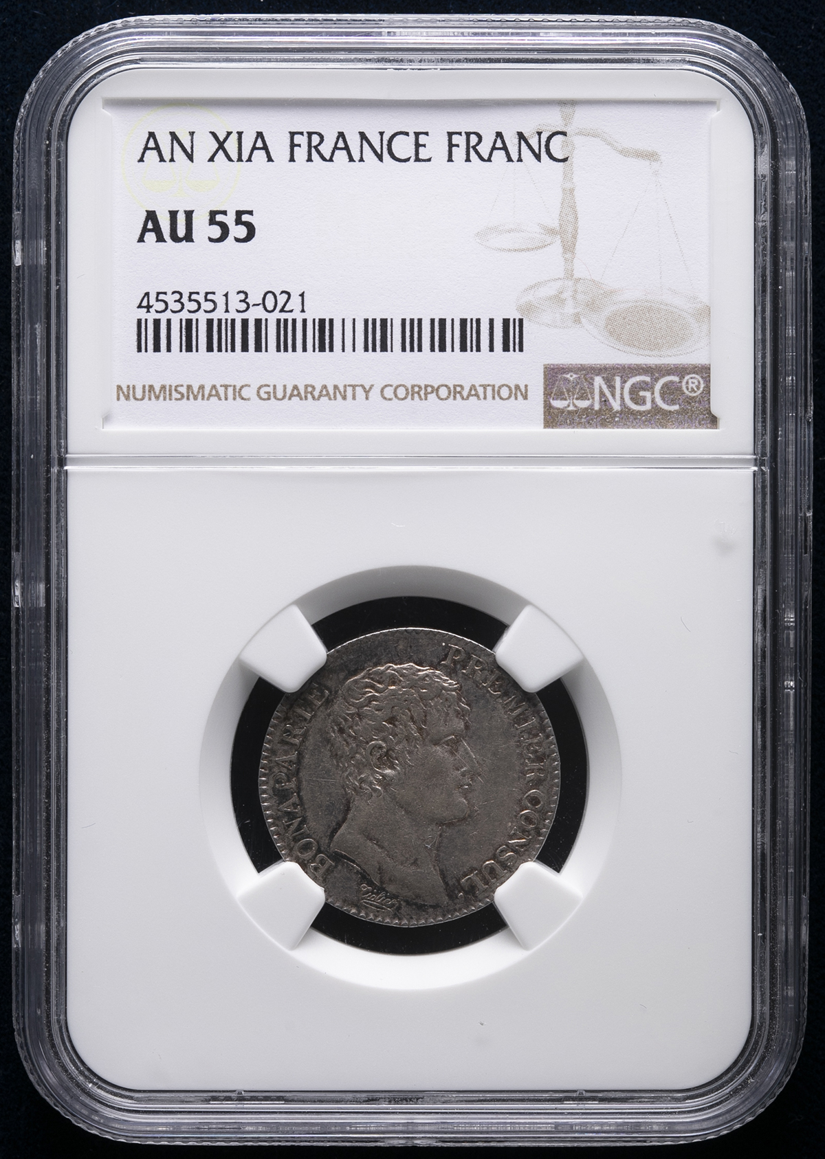 貨幣博物館 | FRANCE Napoleon I ナポレオン1世（1802~15） Franc AN