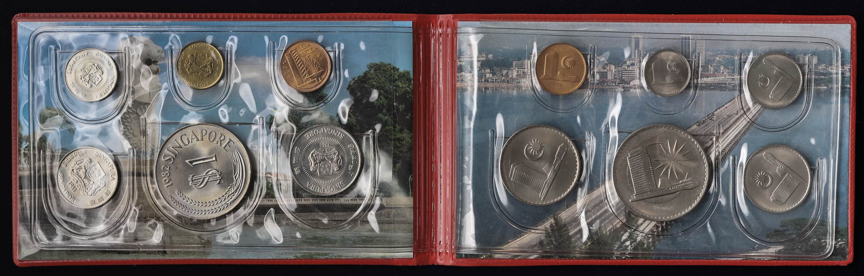 貨幣博物館 | SINGAPORE シンガポール/MALAYSIA マレーシア コインセット 計12枚 オリジナルケース付 with original  case
