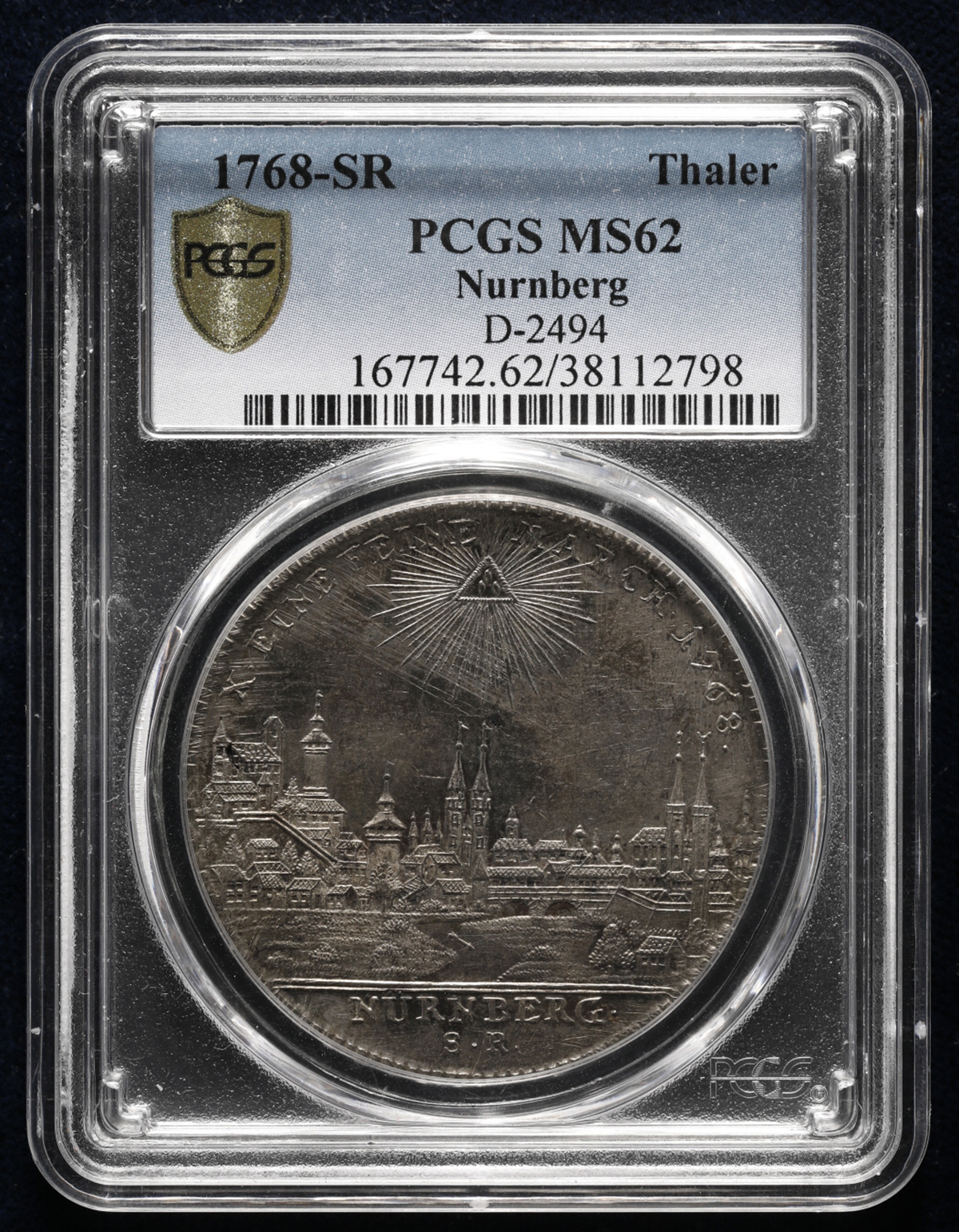 貨幣博物館 | GERMANY Nurnberg ニュルンベルク Taler 1768SR トーン