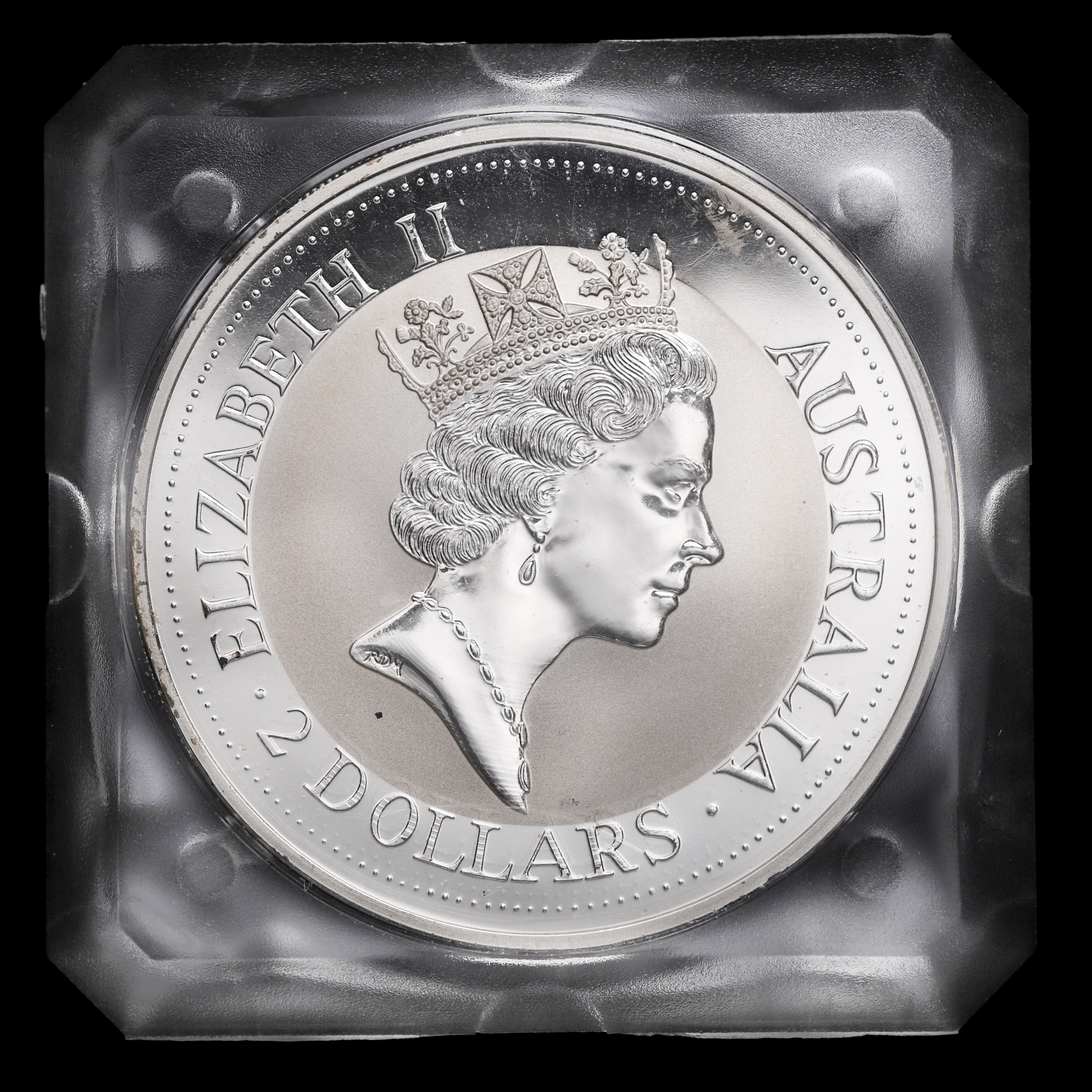オークション,AUSTRALIA オーストラリア 2Dollar 1992 カワセミ 2oz銀貨