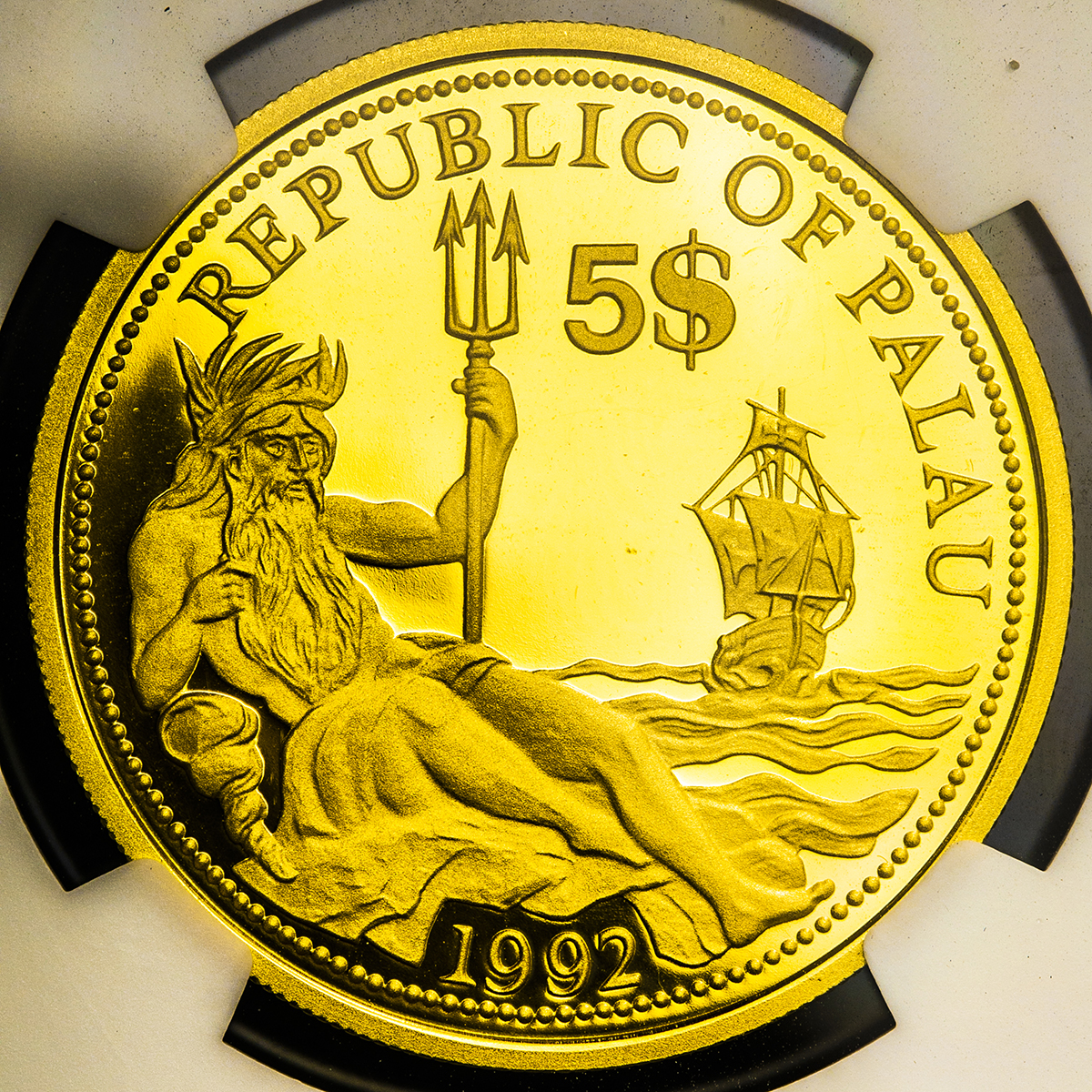 貨幣博物館 | PALAU パラオ Essai 5Dollars in Gold 1992 Proof