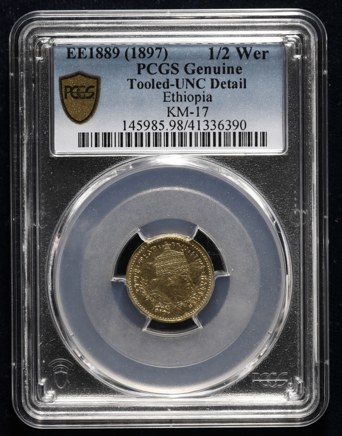 貨幣博物館 | ETHIOPIA Empire エチオピア帝国 1/2Werk EE1889