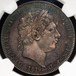 GREAT BRITAIN George III ジョージ3世（1760~1820） Pattern Crown 1819 NGC-PF63