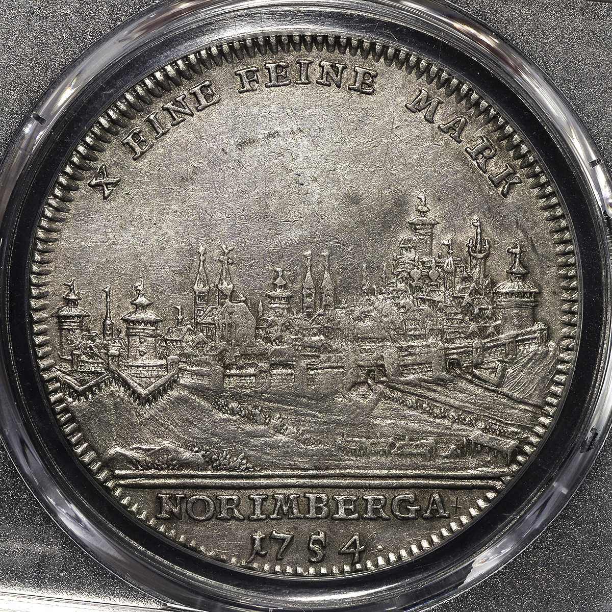 貨幣博物館 | GERMANY Nurnberg ニュルンベルク Taler 1754 -EF