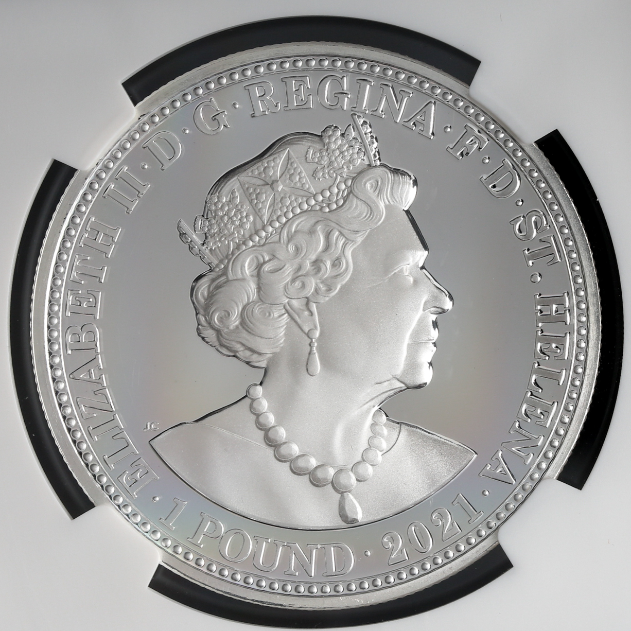 限时竞拍,SAINT HELENA セントヘレナ Pound 2021 スリーグレイセス オリジナルケース付 with original case  NGC-PF69 Ultra Cameo