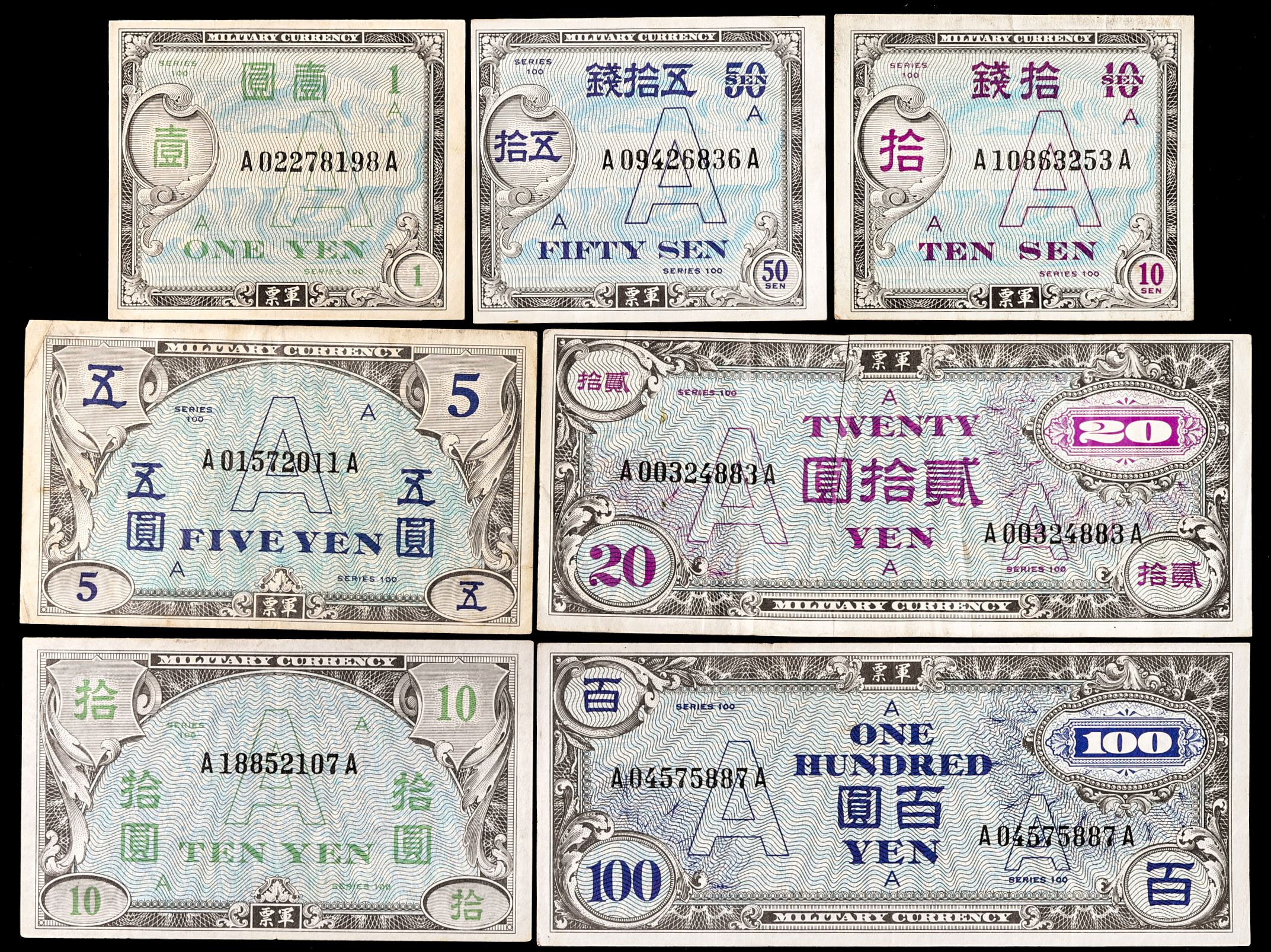 貨幣博物館 | 日本 在日米軍軍票 Occupied US Army Note A10,50銭,1,5