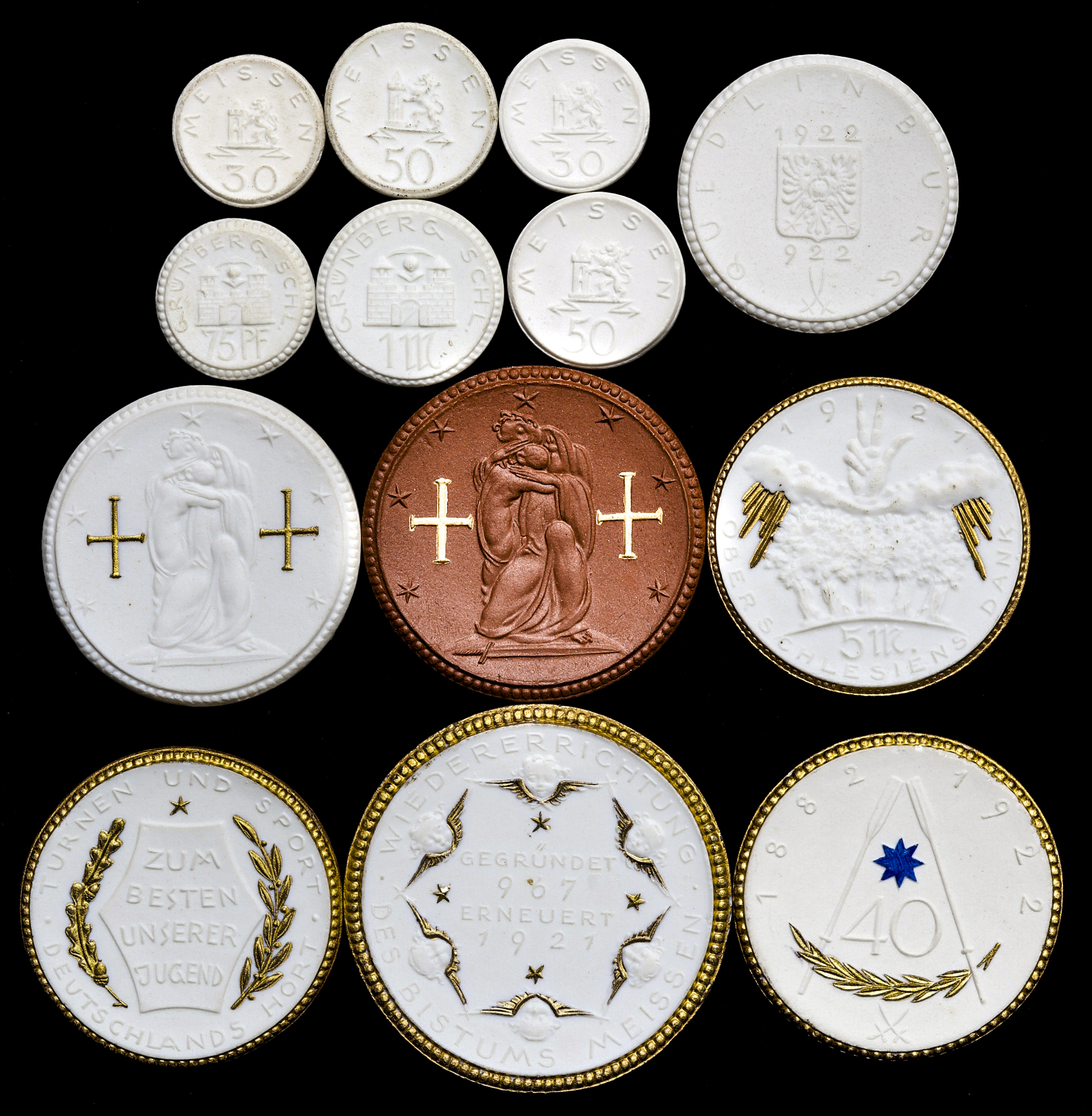 よ*ぴ様 1921年ドイツ　シュトゥットガルト 5マルク陶貨-Notgeld 金 貨幣博物館 | GERMANY Weimar Rep ワイマール共和国 Notget Porcelain