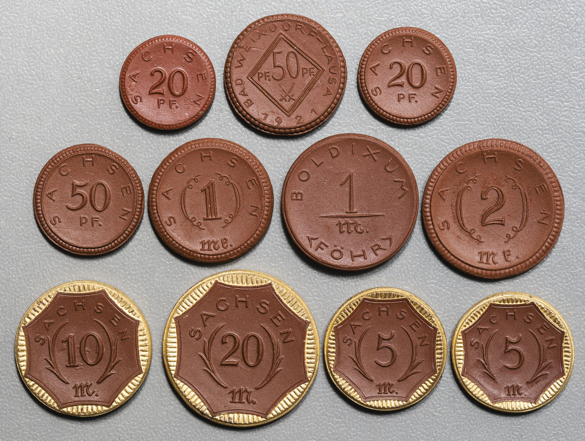 よ*ぴ様 1921年ドイツ　シュトゥットガルト 5マルク陶貨-Notgeld 金 JCC | ジャパンコインキャビネット / ドイツ ニュルンベルク 1921年