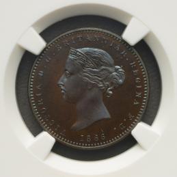  JERSEY ジャージー1/26Shilling in Copper 1866   NGC-PF67BN 