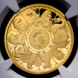 GREAT BRITAIN Elizabeth II エリザベス2世（1952~） 100Pounds in Gold 2021  保証書・オリジナルケース付 with original case NGC-PF69 Ultra Cameo