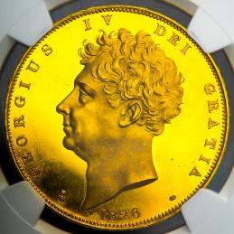 GREAT BRITAIN George IV ジョージ4世（1820~30） 5Pounds 1826 NGC-PF63  Ultra Cameo