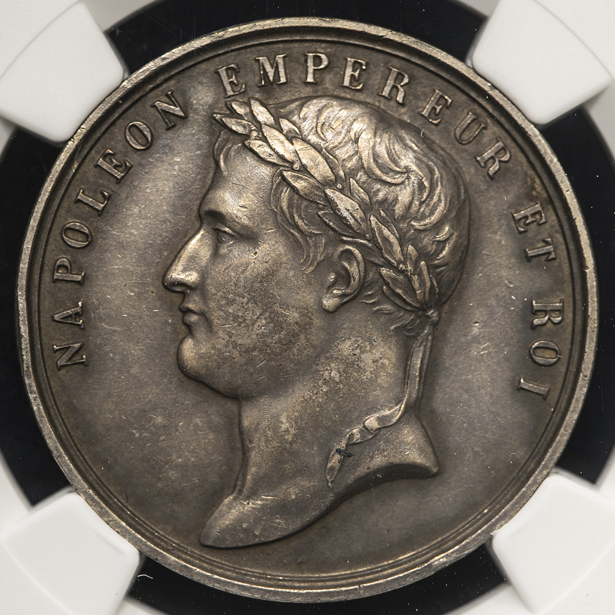 ☆1807 フランス SILVERED BRONZE MEDAL ナポレオン1世 NGC AU 55-