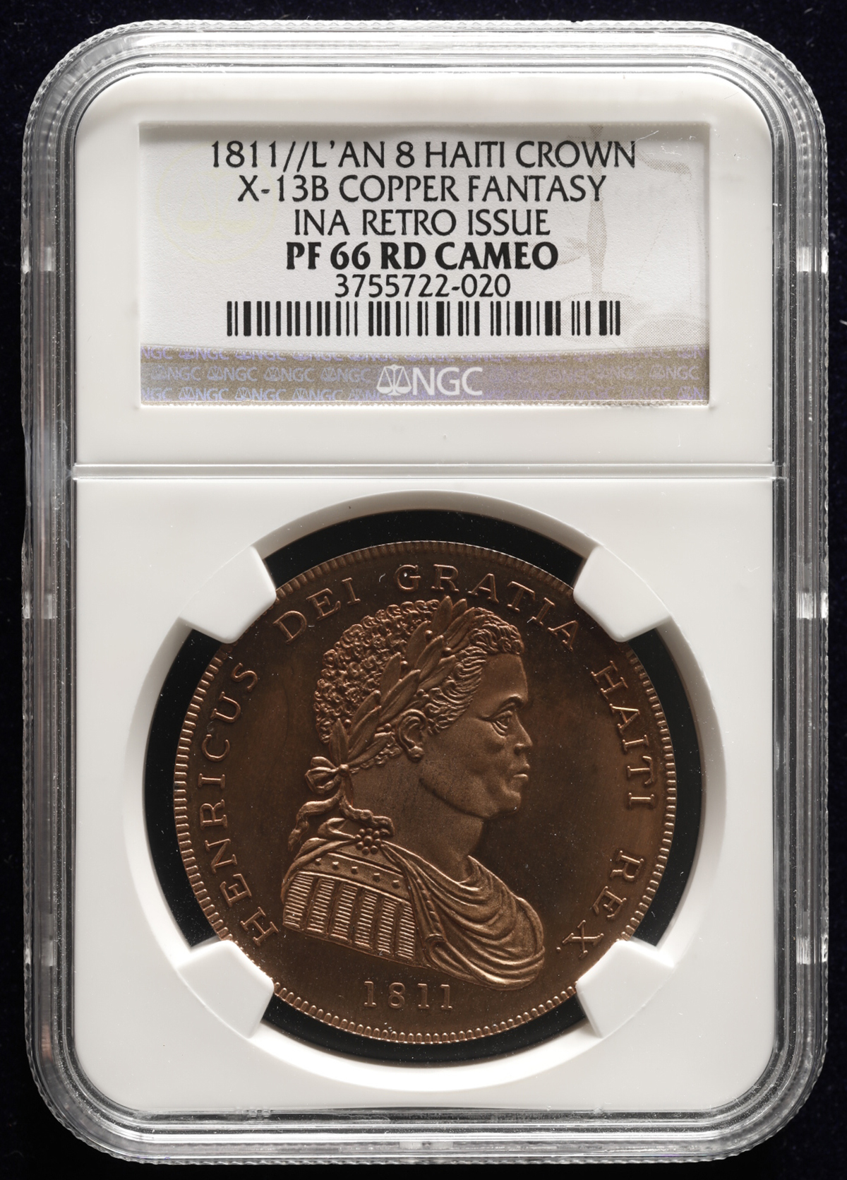 auction,NGC-PF66 RD CAMEO HAITI ハイチ Fantasy Crown 1811 Proof -FDC