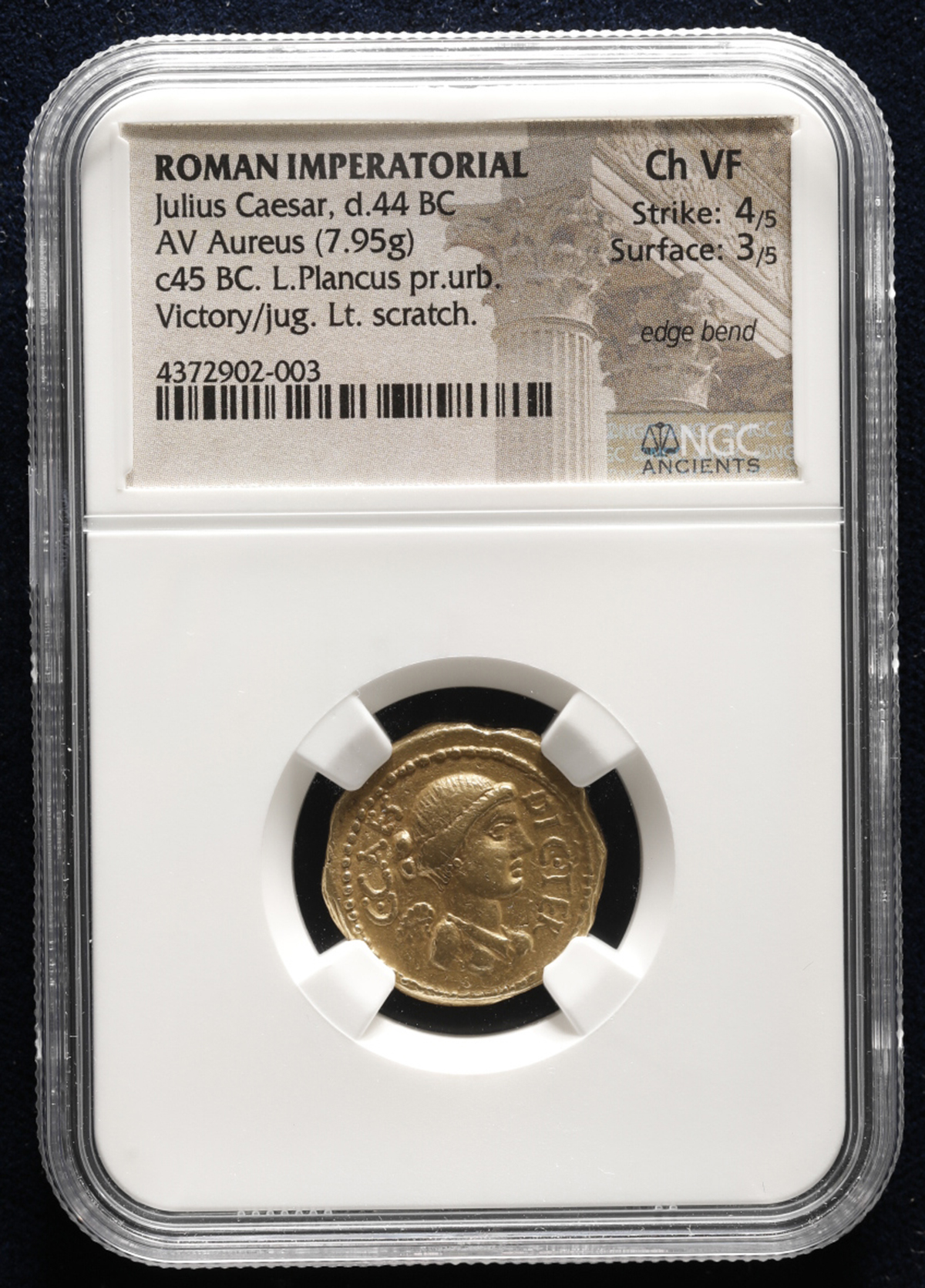 貨幣博物館 | Roman Republic 共和政ローマ AV Aureus Julius