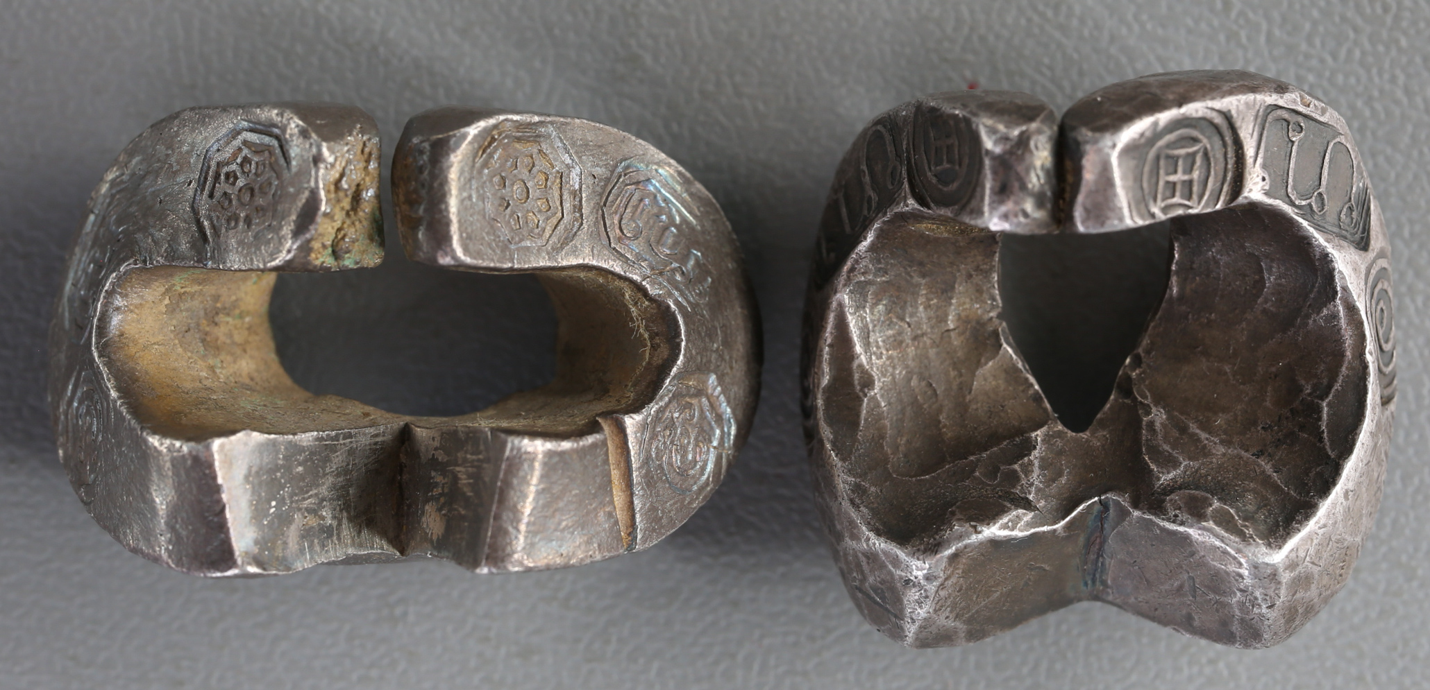 貨幣博物館 | THAILAND タイ Siam Token シャム銀錠2点組 返品不可