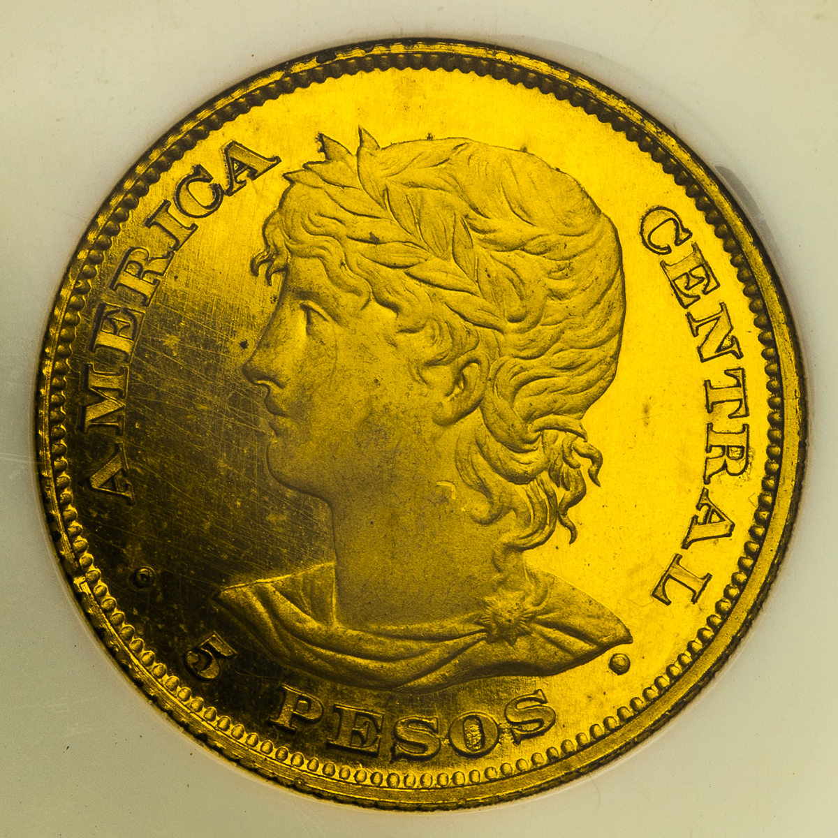 貨幣博物館 | EL SALVADOR エルサルバドル Gilt Pattern 5Pesos in