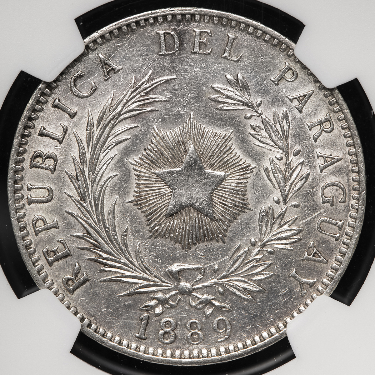 Coin Museum | PARAGUAY パラグアイ Peso 1889 洗浄 EF